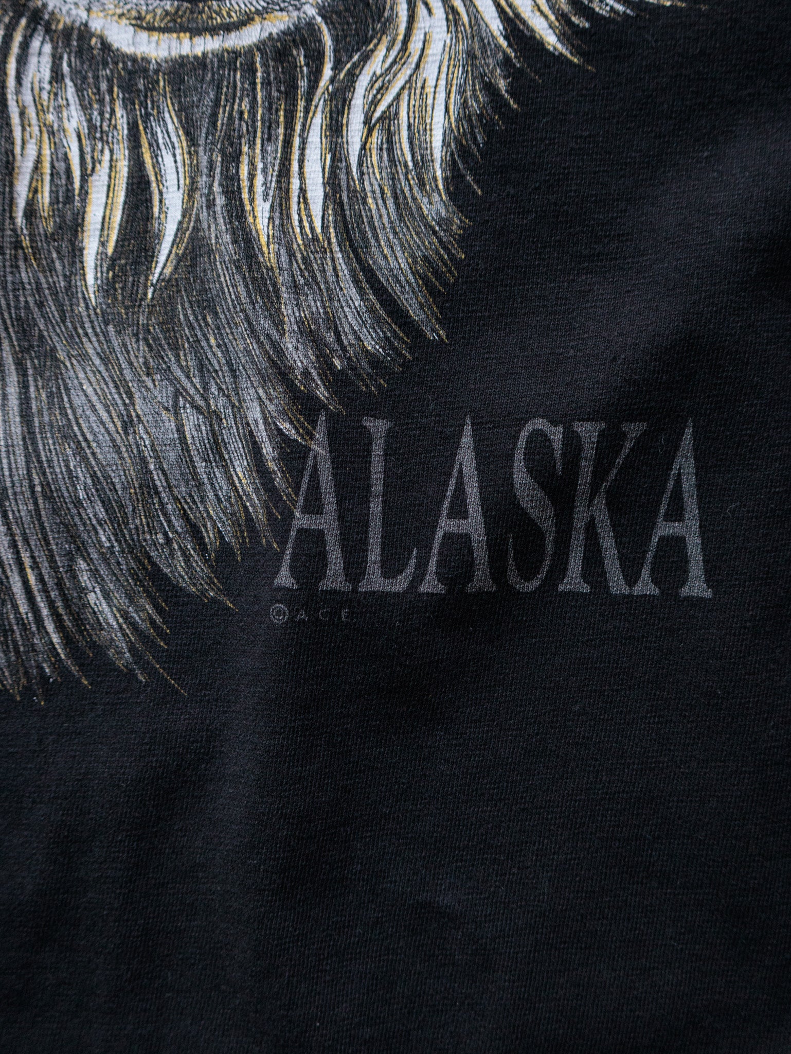 Vintage Black Alaska Wolf Tee (XL)