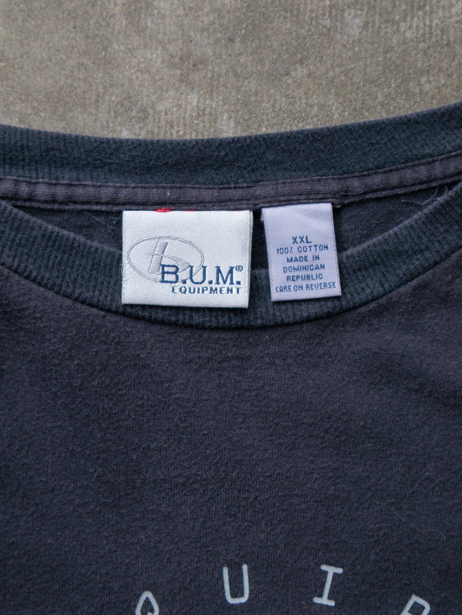Vintage 90s Navy B.U.M. Equipment Dragon Long Sleeve Tee (2XL)