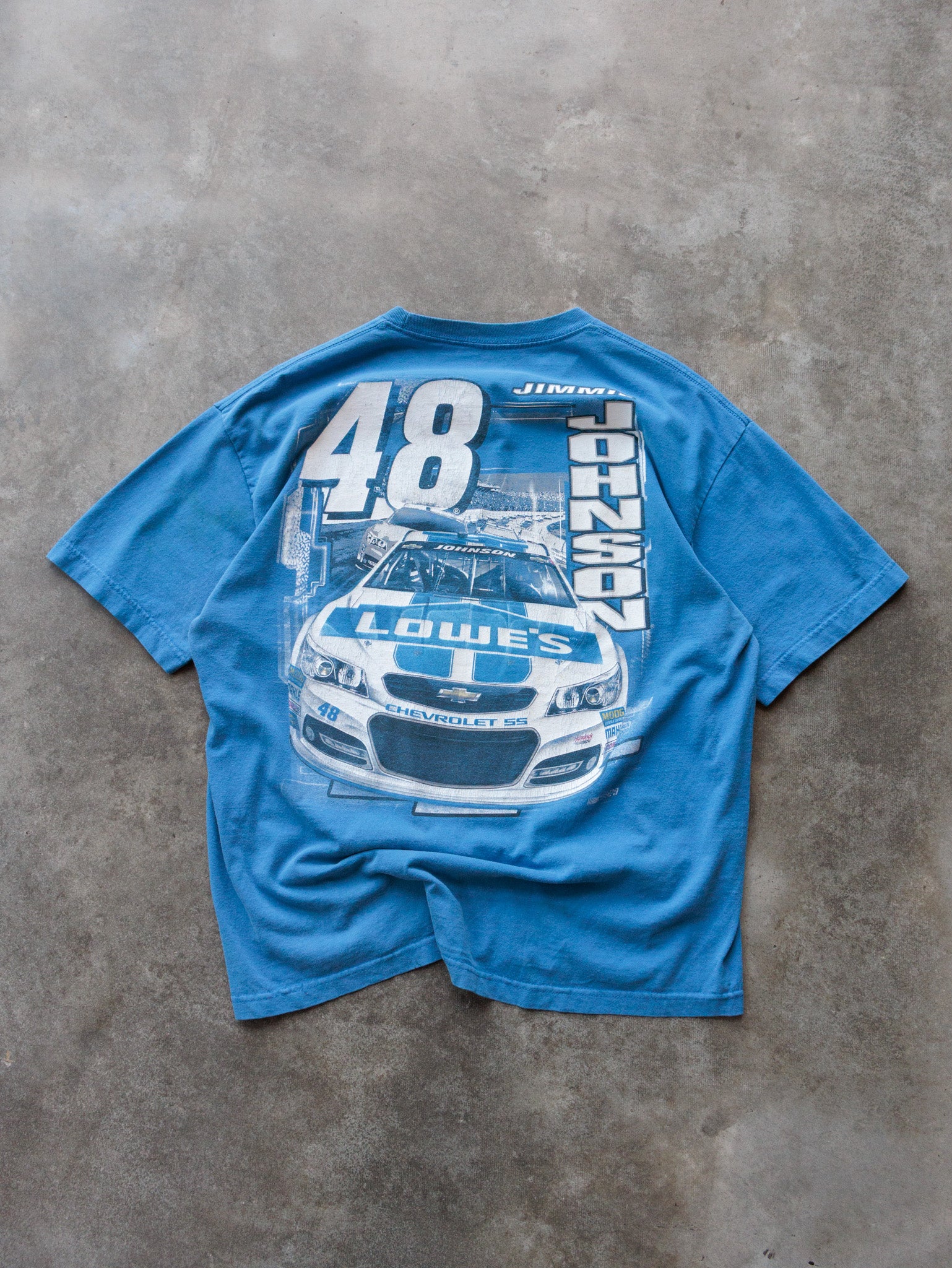 Vintage Blue NASCAR Jimmie Johnson #48 Tee (-)