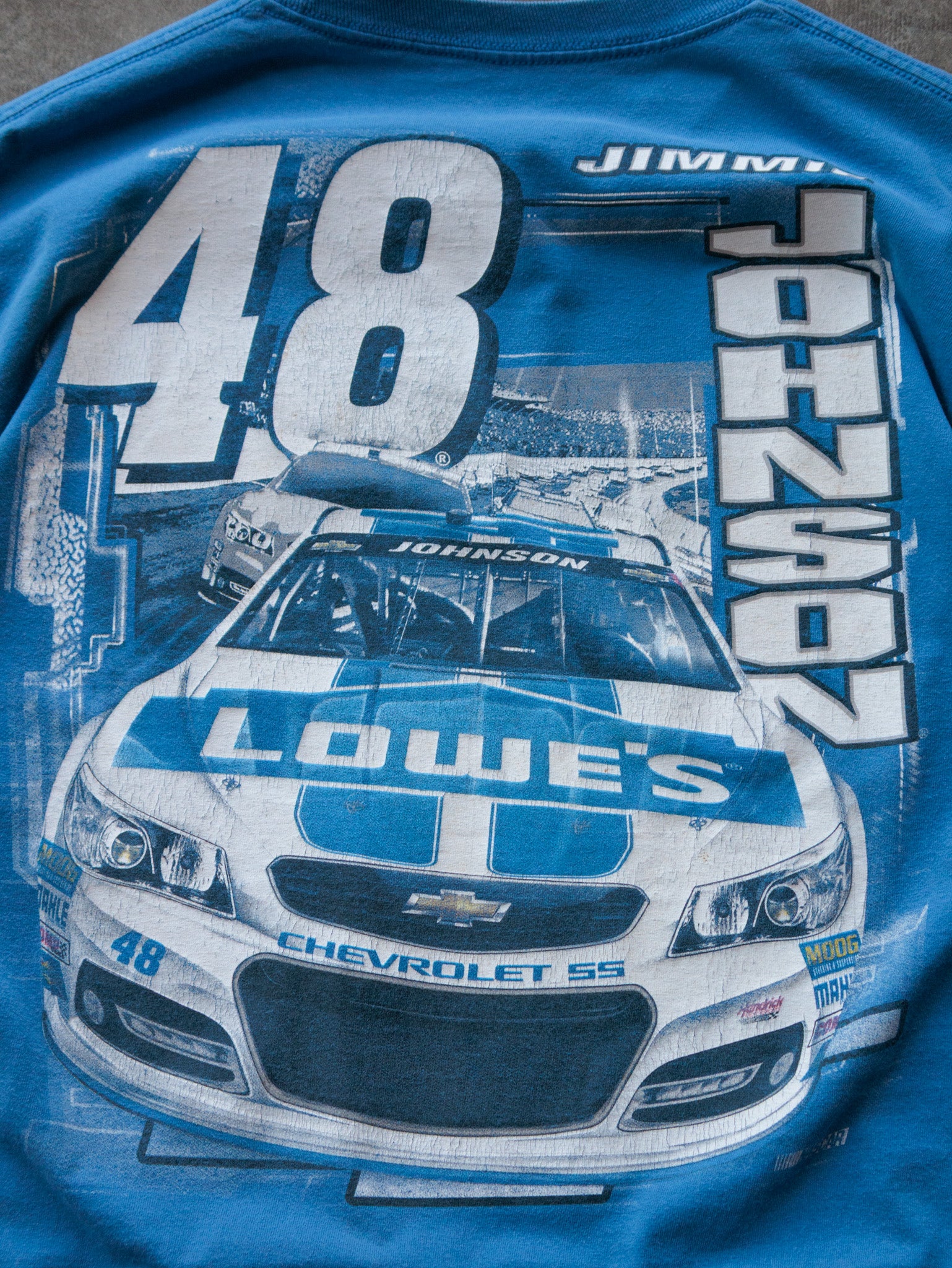 Vintage Blue NASCAR Jimmie Johnson #48 Tee (-)