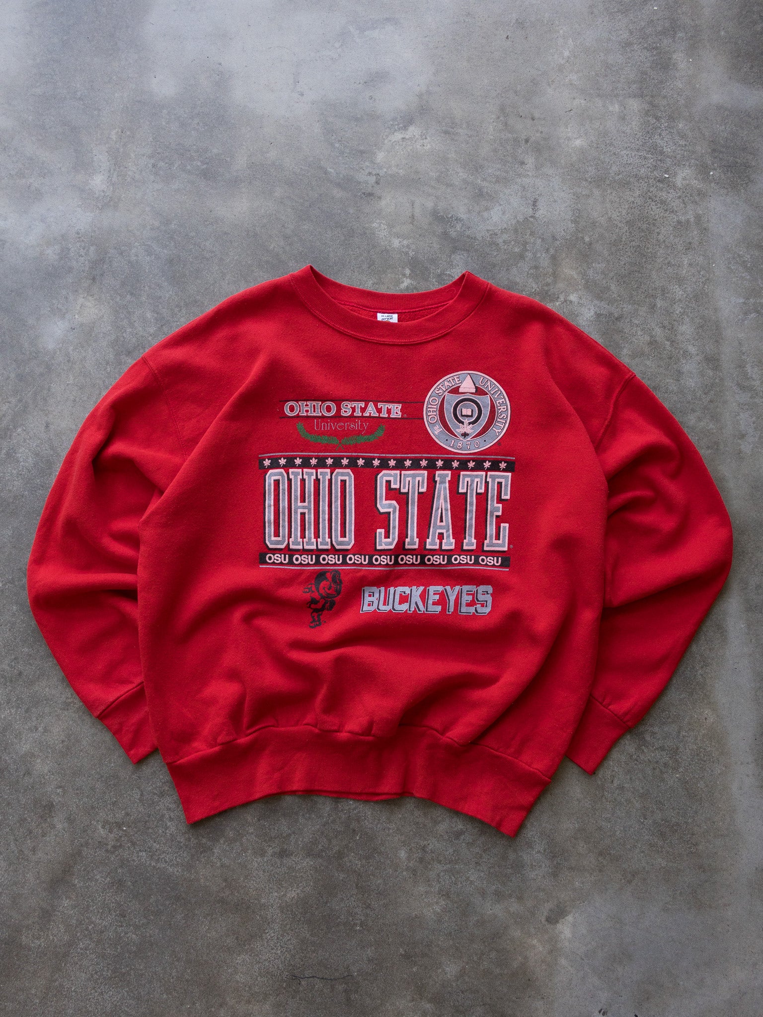 Vintage 90s Ohio State Buckeyes Sweatshirt (2XL)