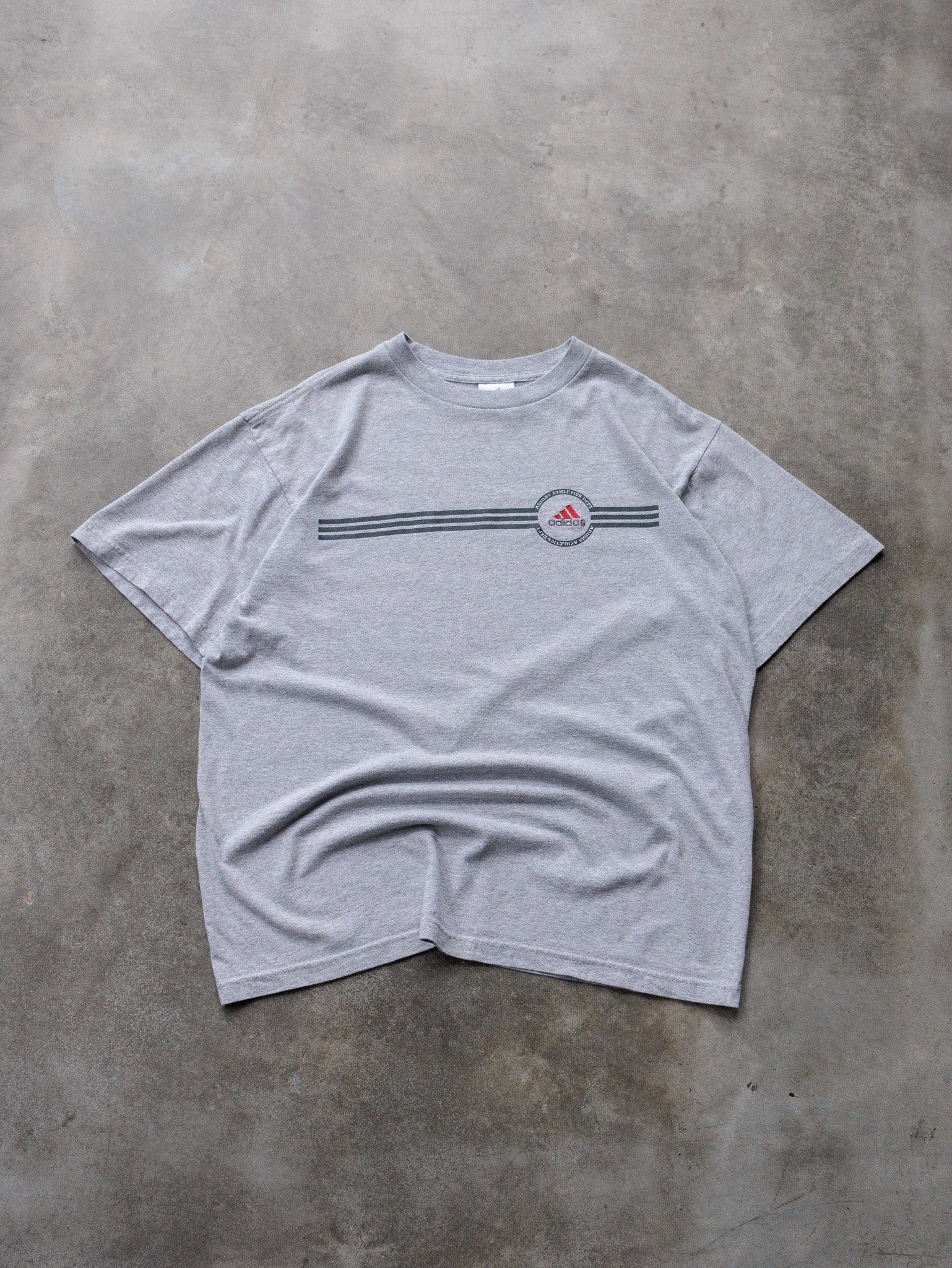 Vintage 00s Grey Adidas Athletics Dept Tee (L)