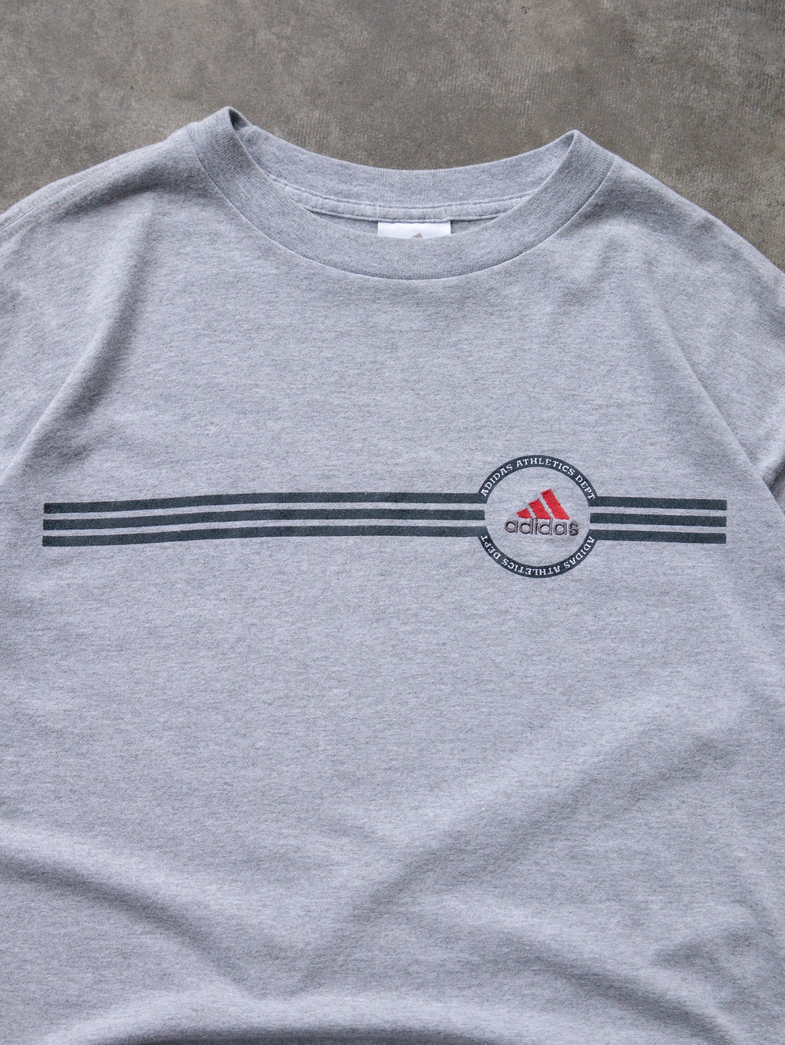 Vintage 00s Grey Adidas Athletics Dept Tee (L)