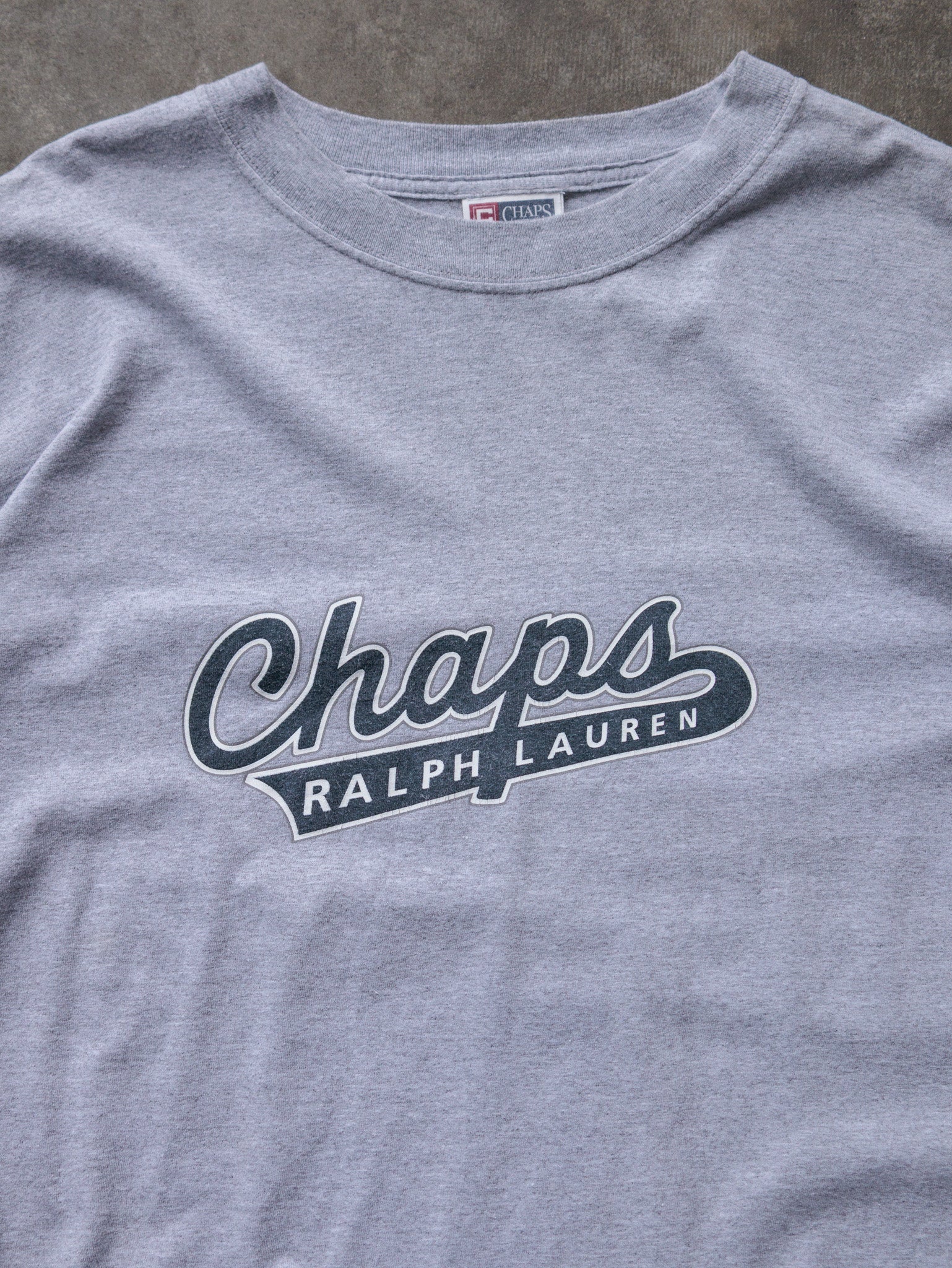 Vintage Grey Chaps Ralph Lauren Long Sleeve Tee (XL)