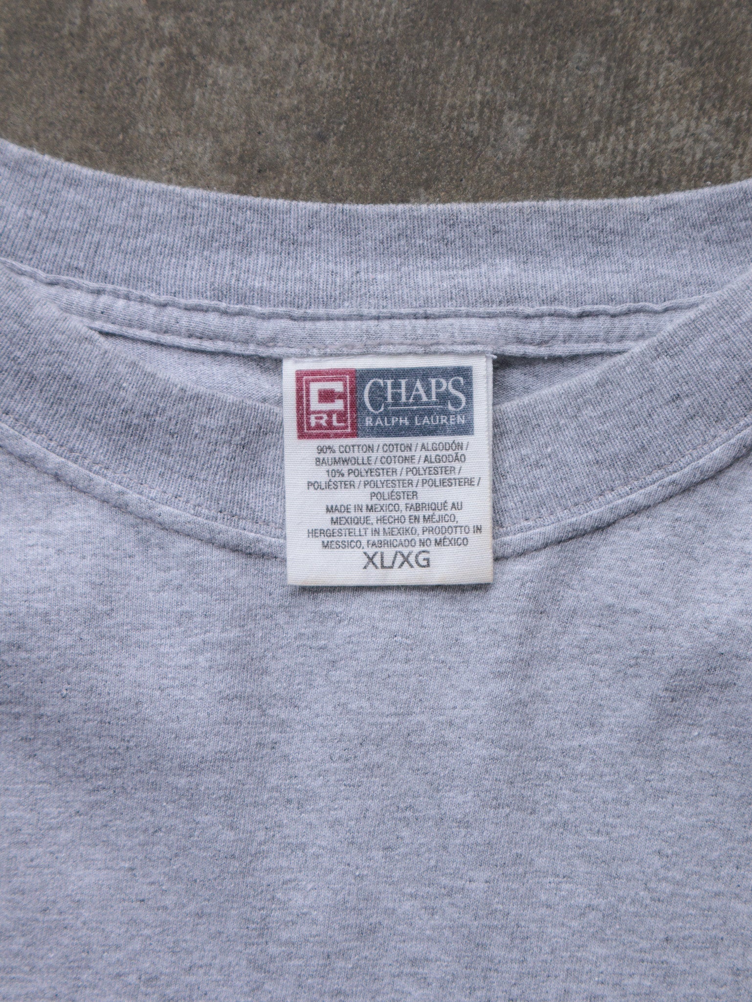 Vintage Grey Chaps Ralph Lauren Long Sleeve Tee (XL)