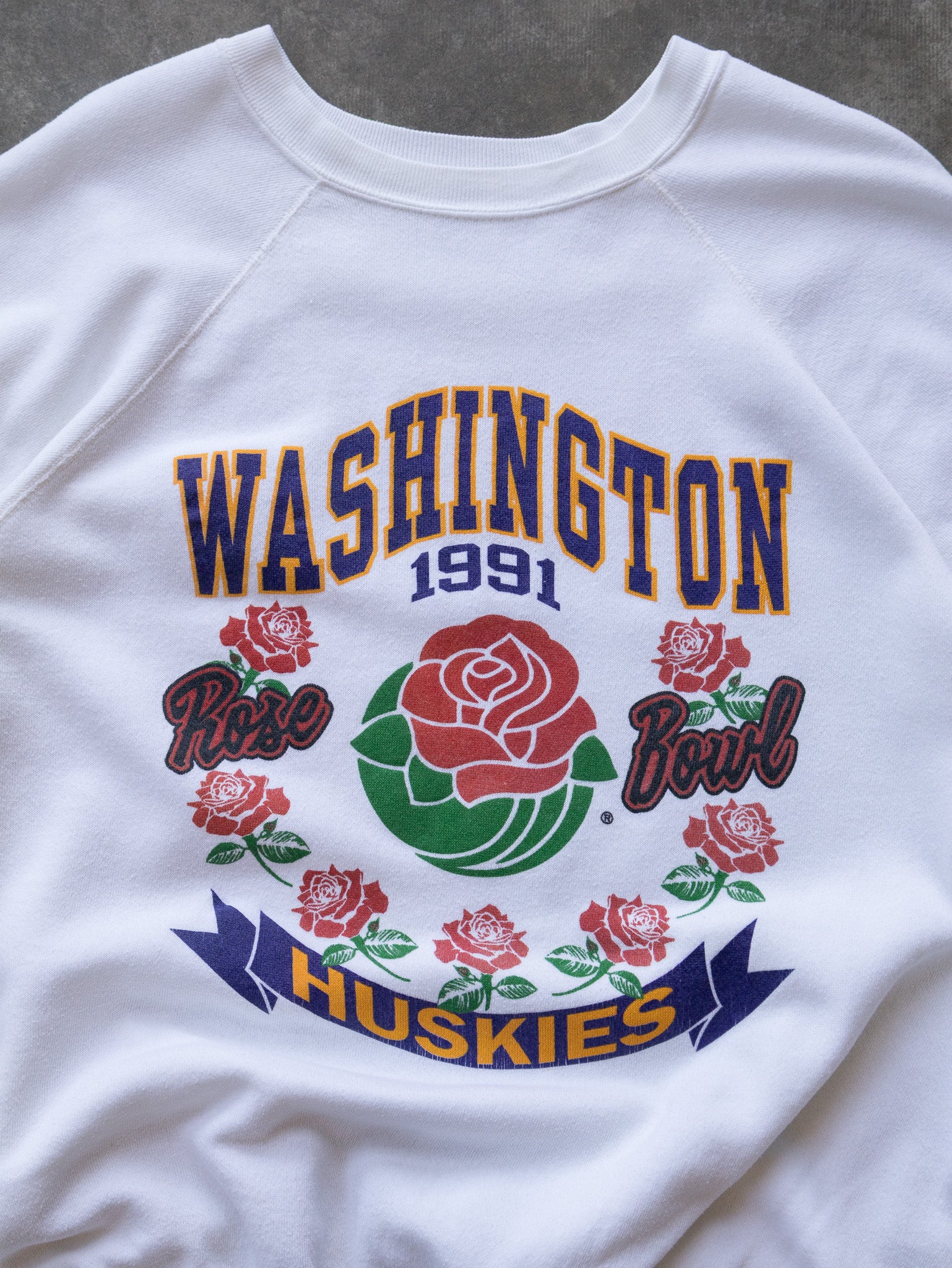 Vintage 1991 Washington Huskies Rose Bowl Sweatshirt (2XL)