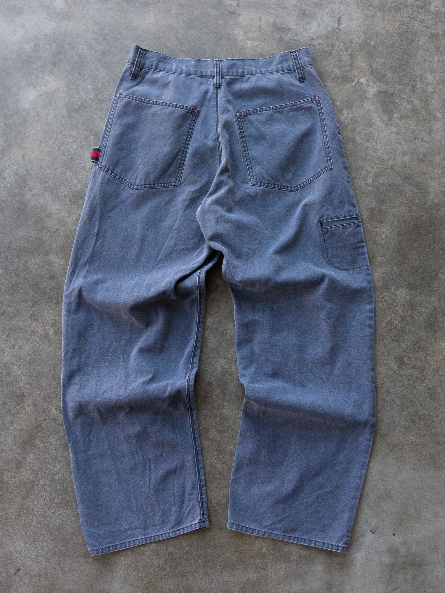 Vintage 90s Grey Tommy Jeans Carpenter Pants (W30)