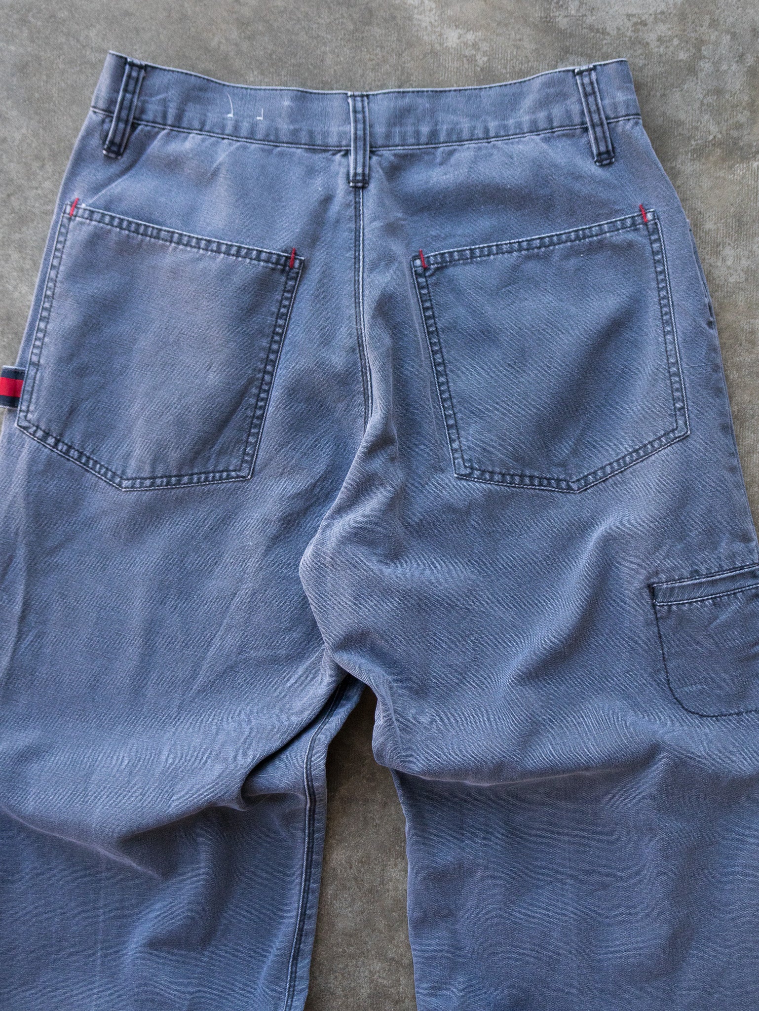 Vintage 90s Grey Tommy Jeans Carpenter Pants (W30)