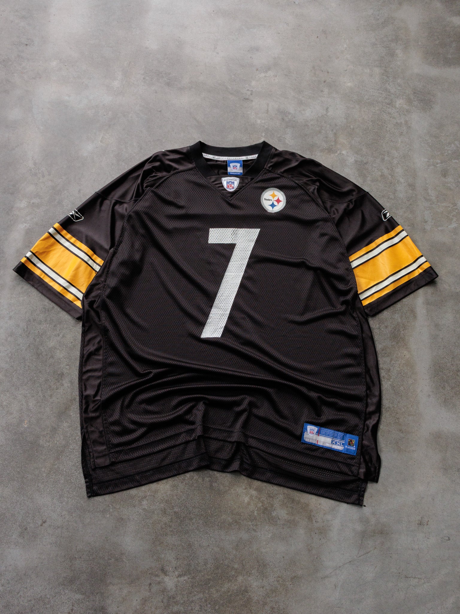 Vintage 00s Black Reebok Pittsburgh Steelers Roethlisberger Jersey (2XL)