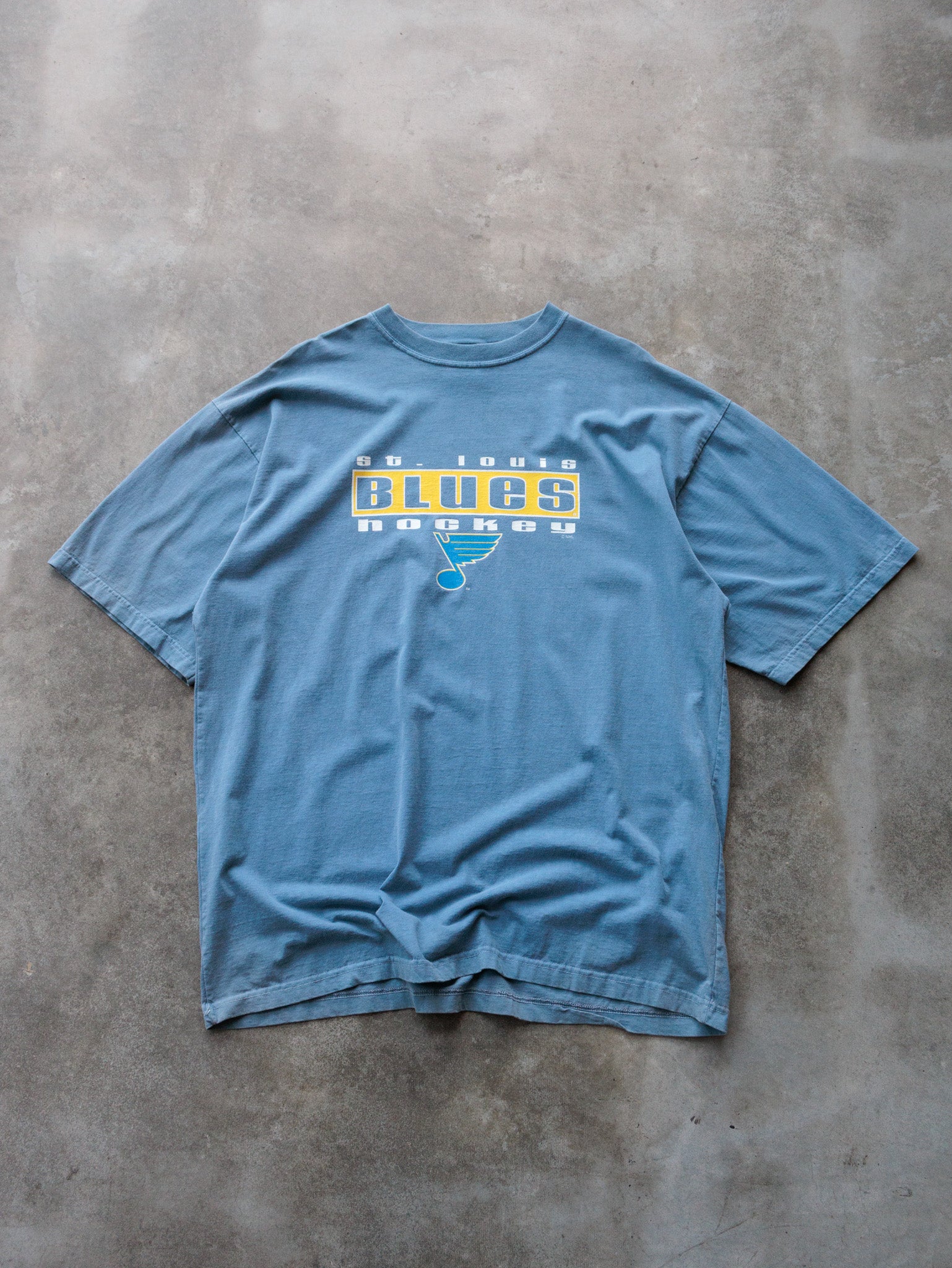Vintage Blue St. Louis Blues Hockey Tee (XL)