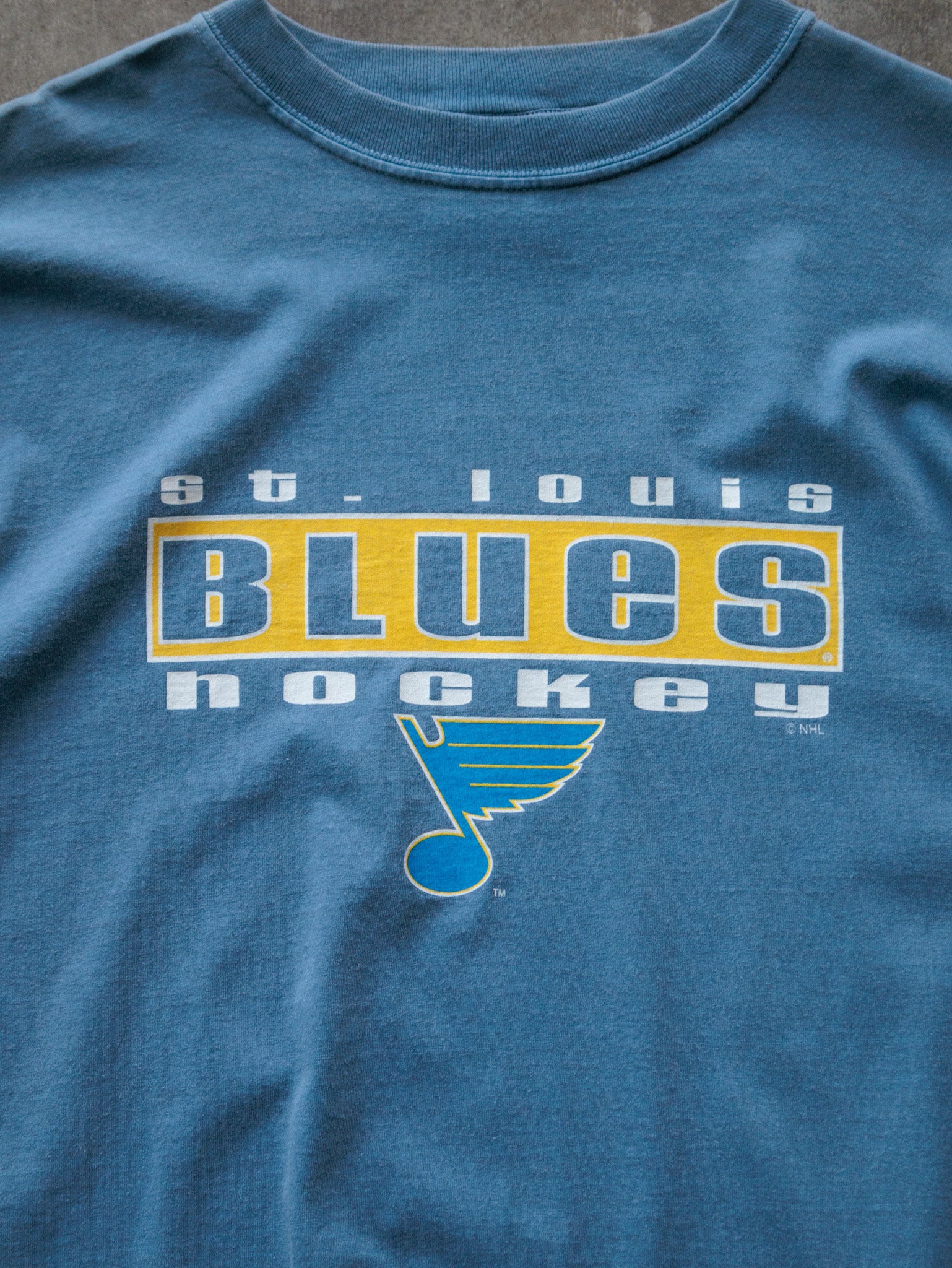 Vintage Blue St. Louis Blues Hockey Tee (XL)