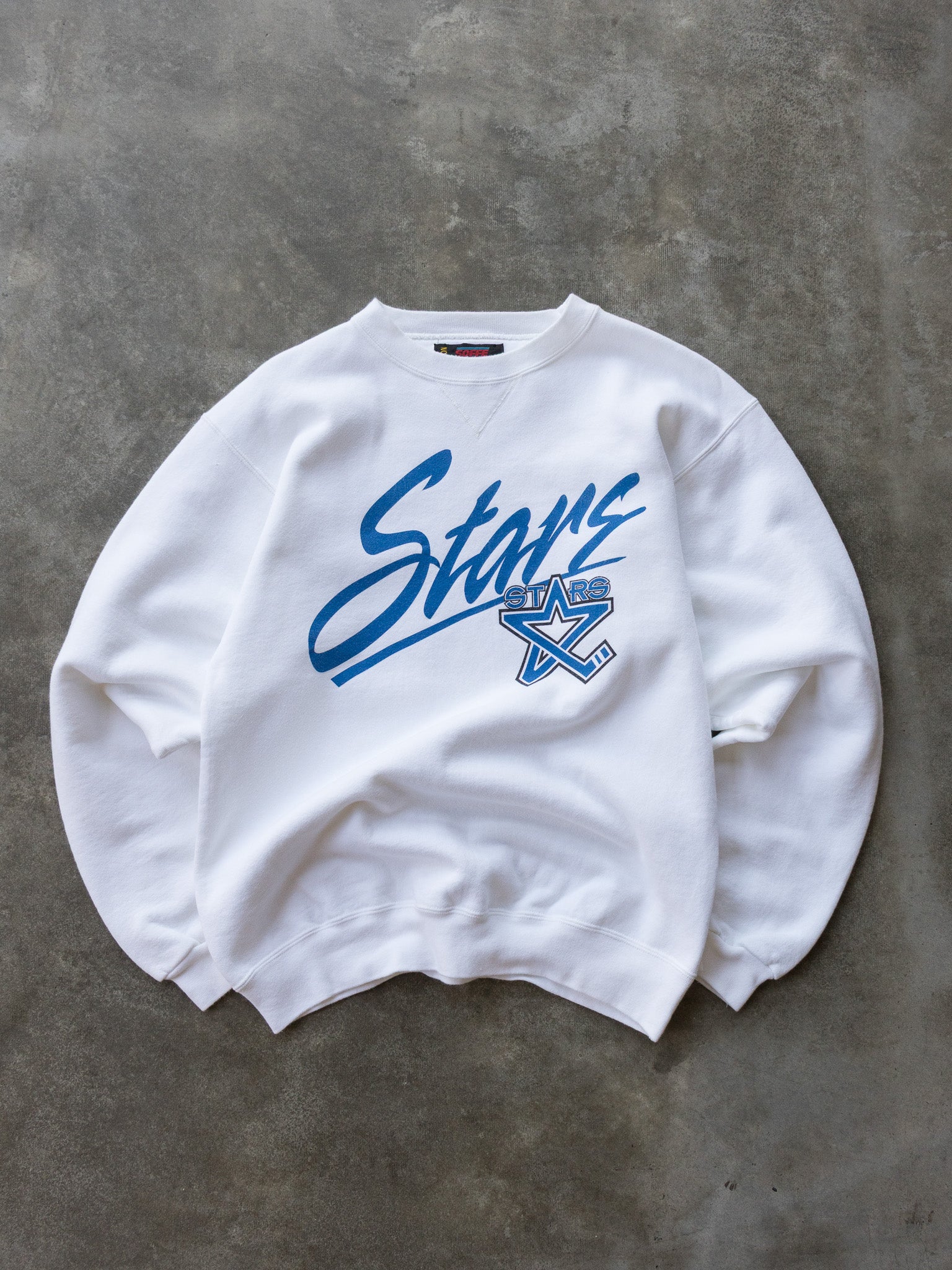 Vintage 90s White Dallas Stars Sweatshirt (M)