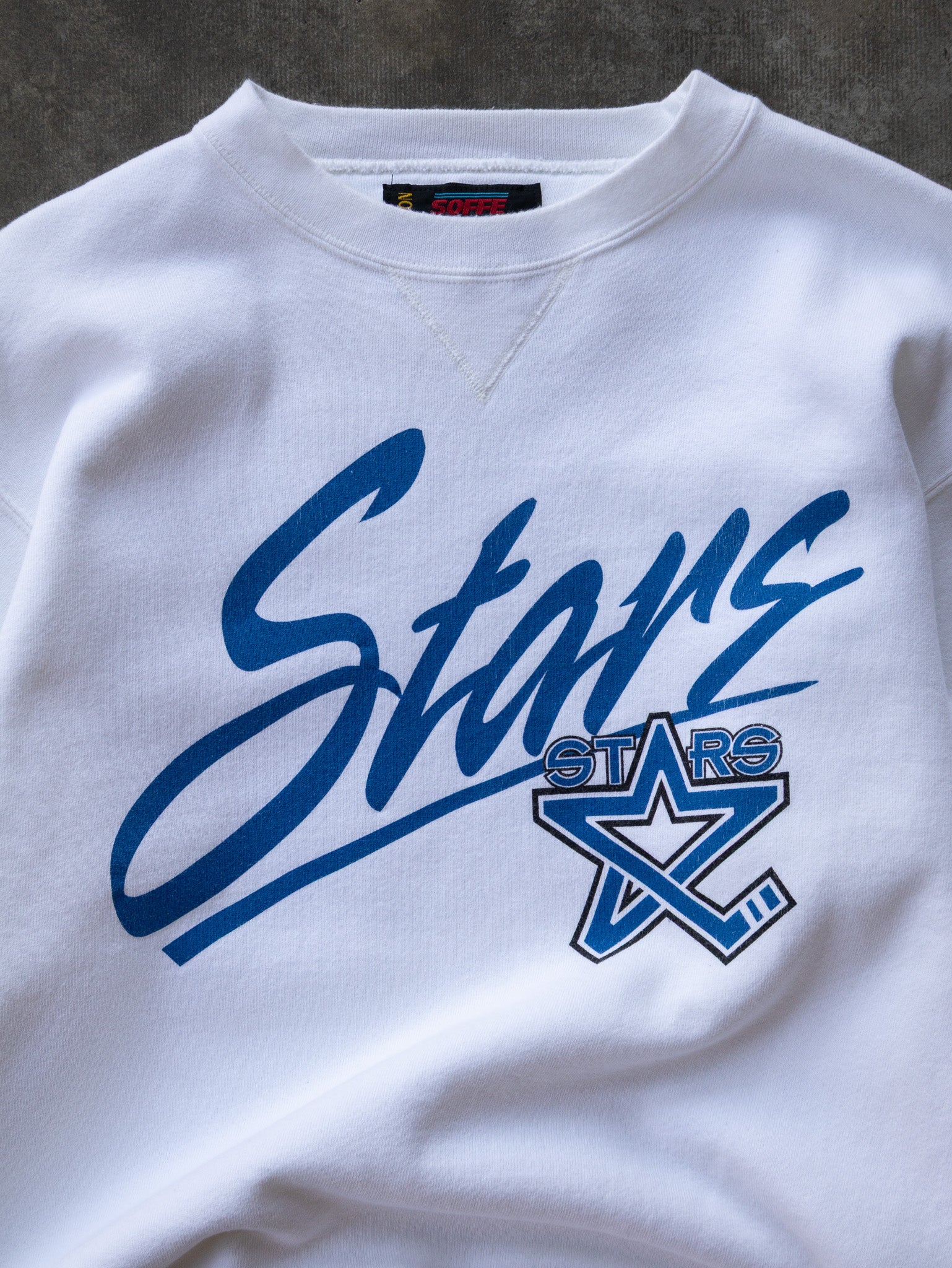 Vintage 90s White Dallas Stars Sweatshirt (M)