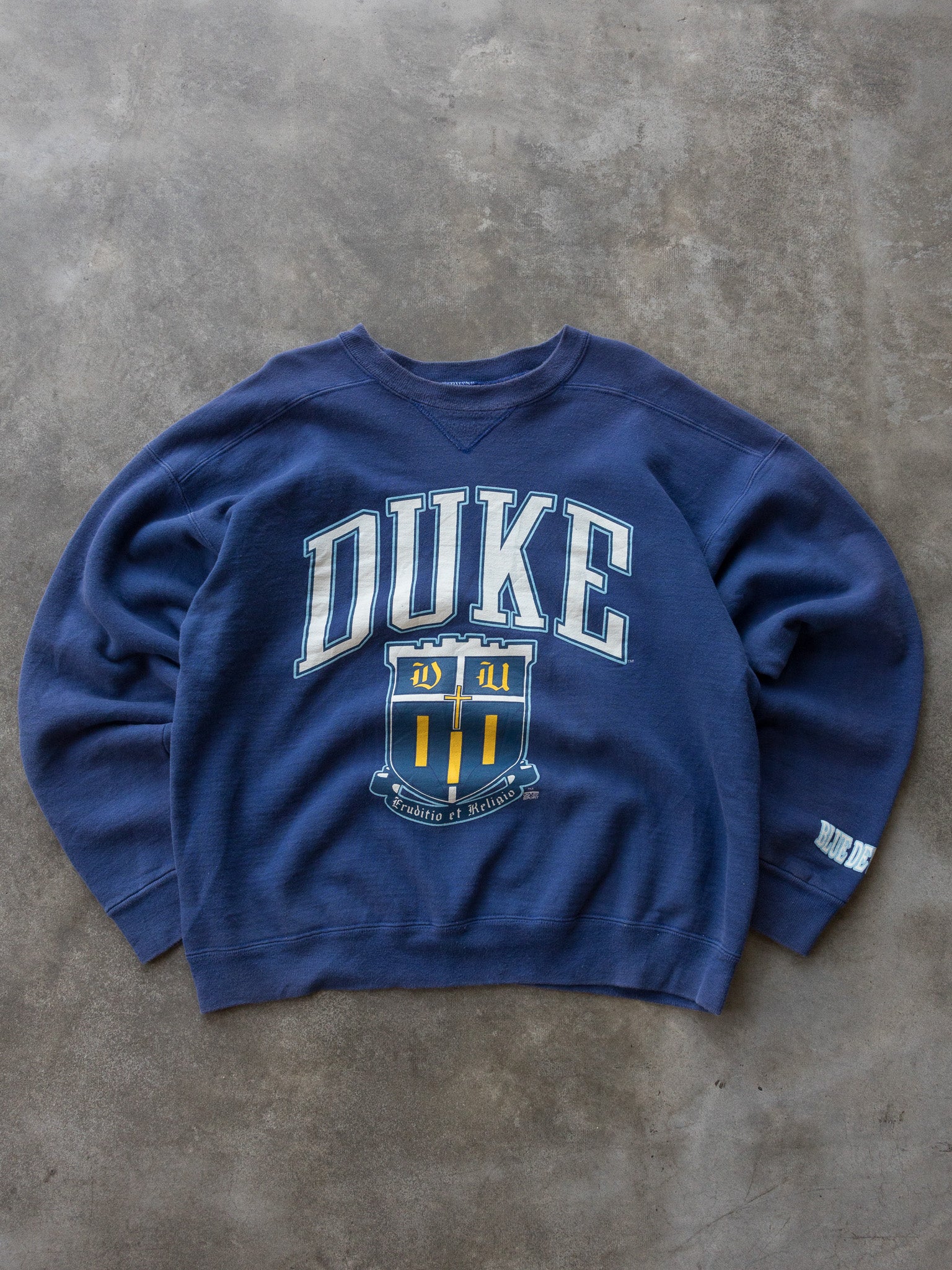 Vintage 90s Navy Duke Blue Devils Sweatshirt (XL)