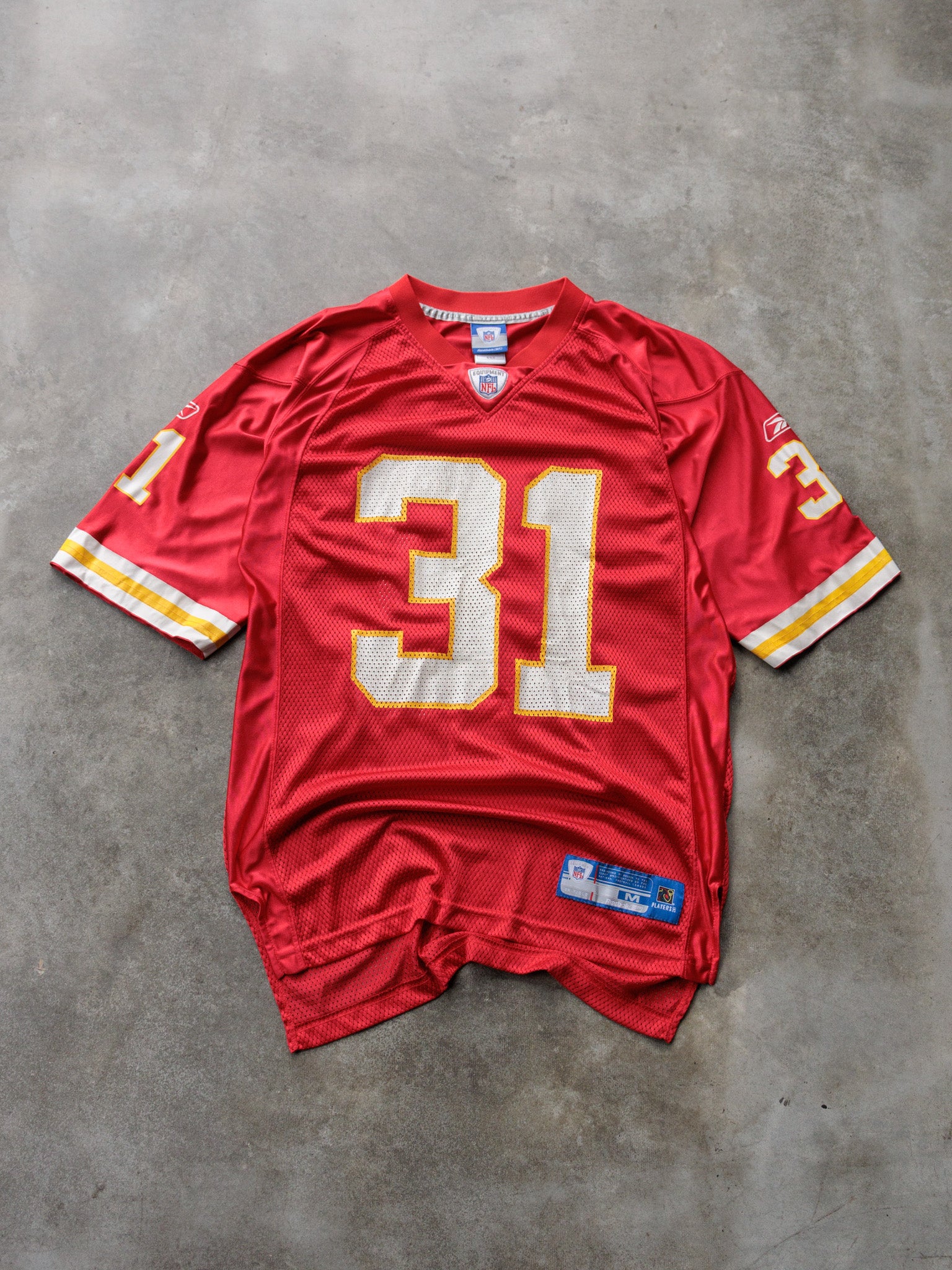 Vintage 00s Red Reebok Kansas City Chiefs Holmes Jersey (M)