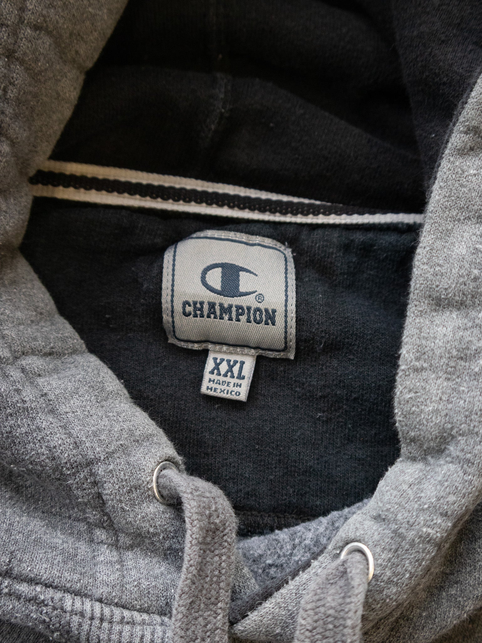 Vintage Grey Champion Hoodie (2XL)