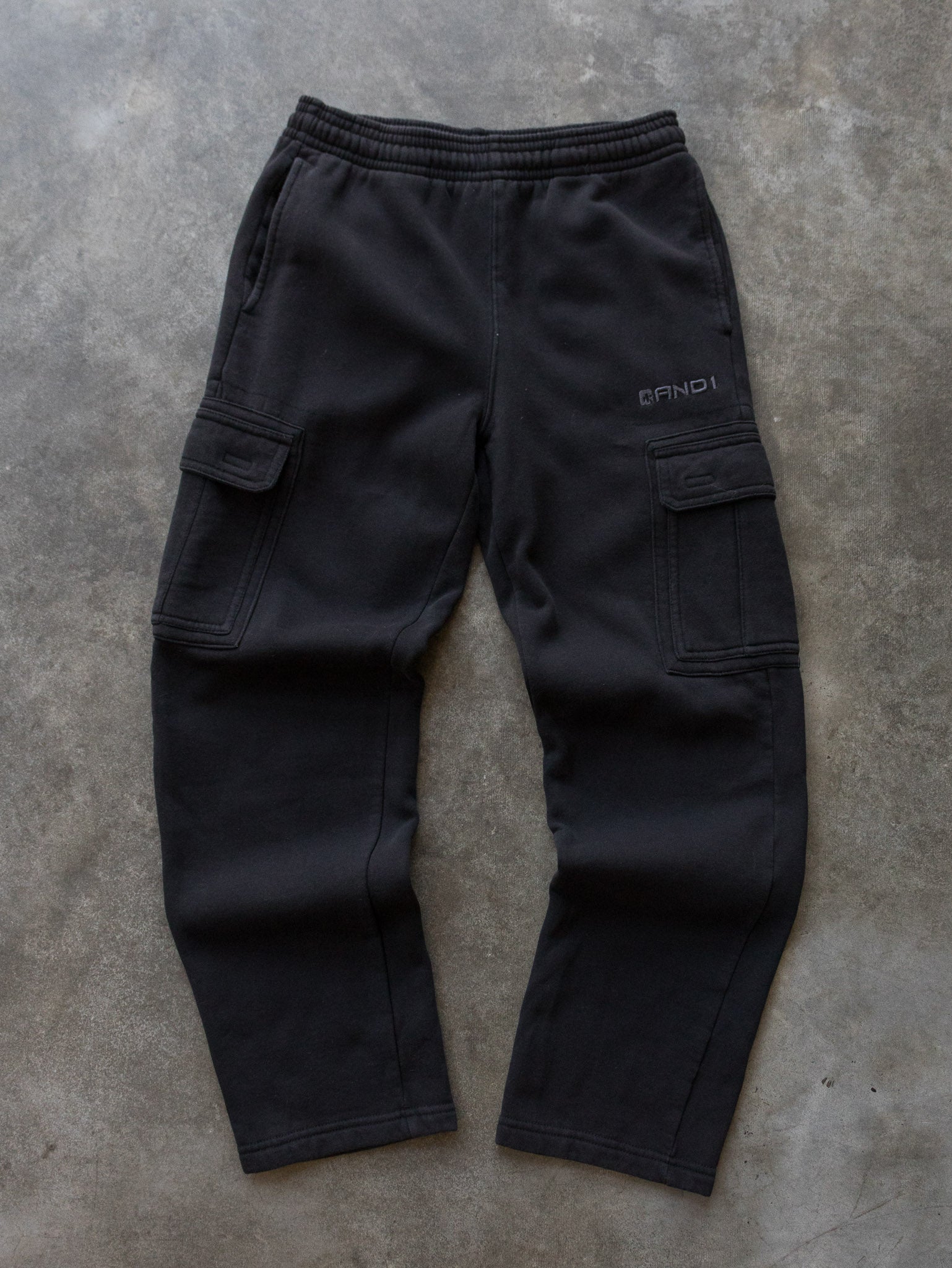 Vintage 00s Black AND1 Cargo Sweatpants (S)