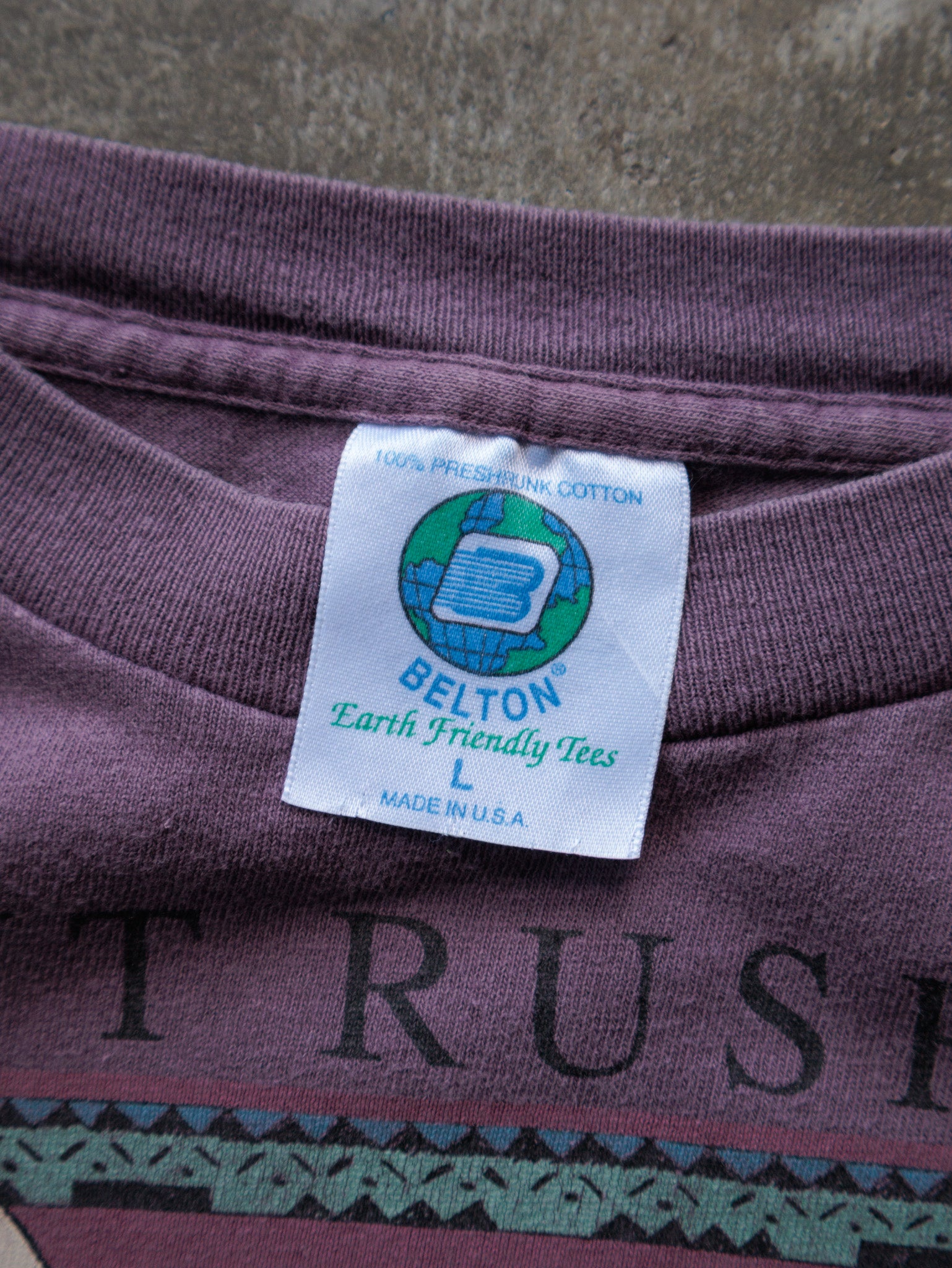 Vintage 90s Purple Mount Rushmore Tee (L)