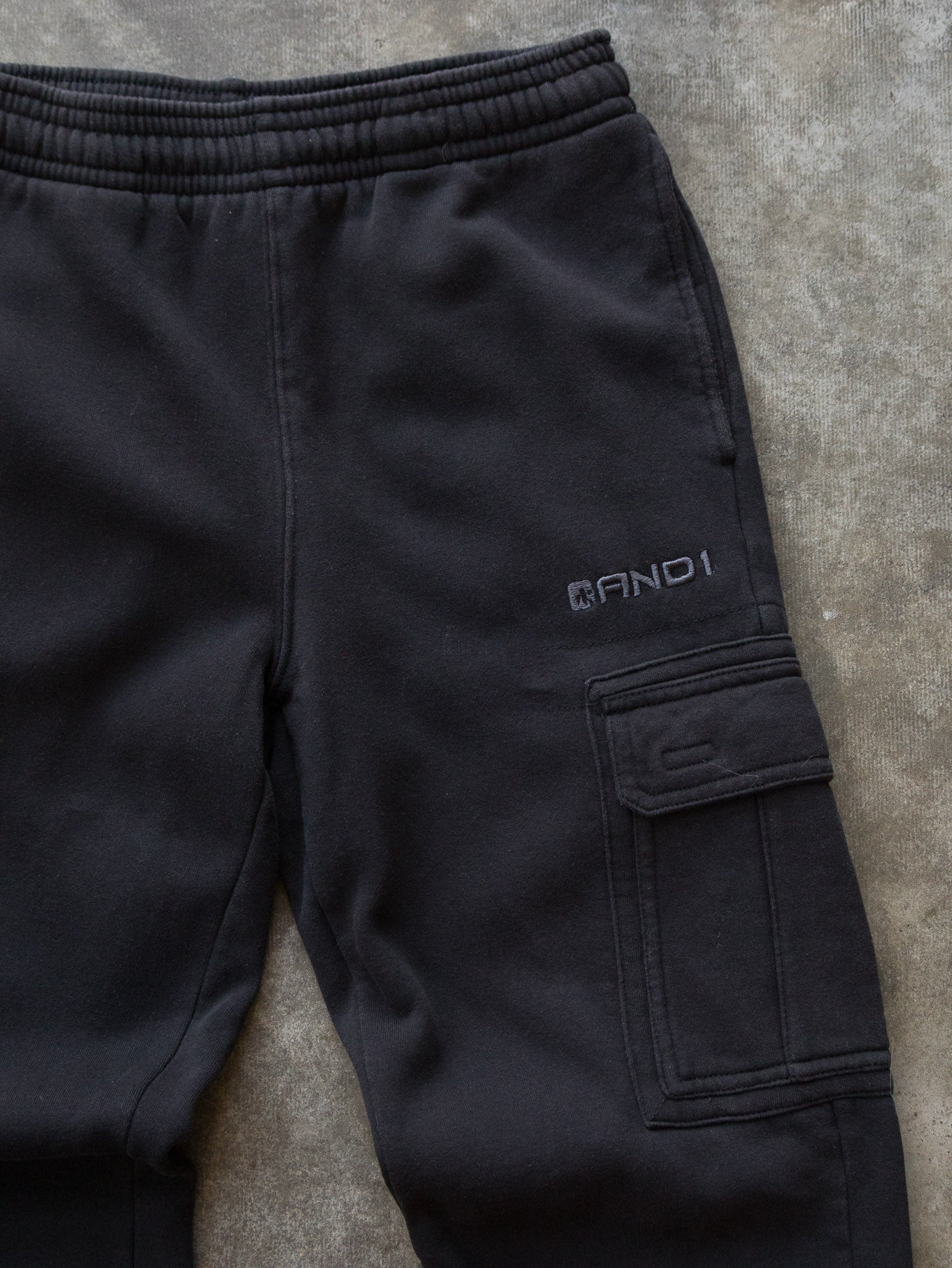 Vintage 00s Black AND1 Cargo Sweatpants (S)