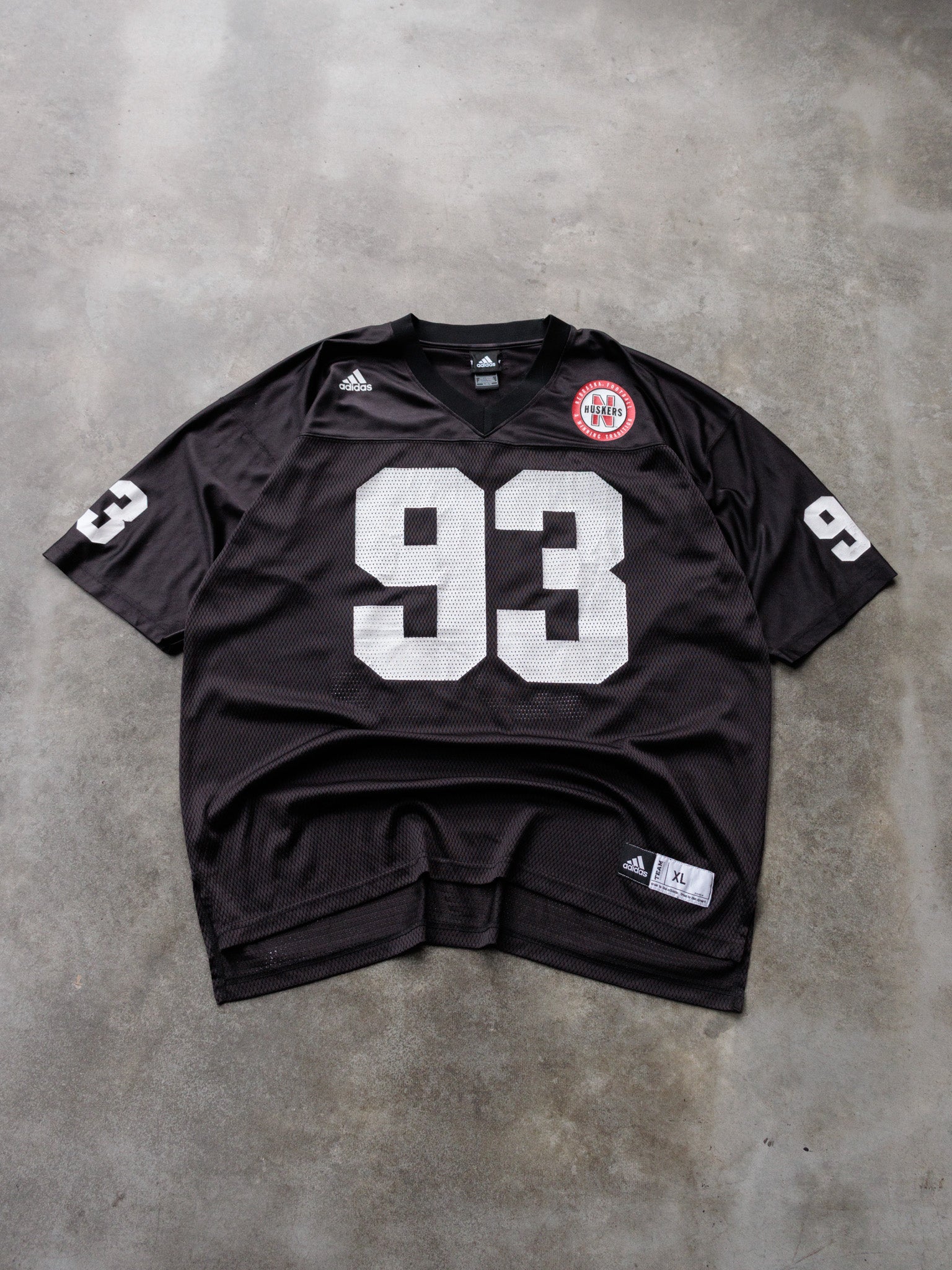 Vintage 00s Black Adidas Nebraska Huskers Blackshirts Jersey (XL)