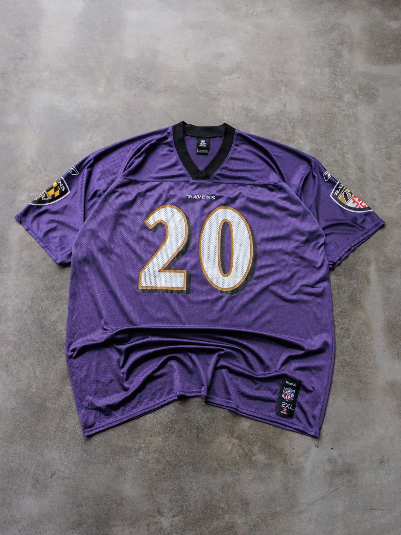 Vintage 00s Purple Reebok Baltimore Ravens Ed Reed Jersey (2XL)