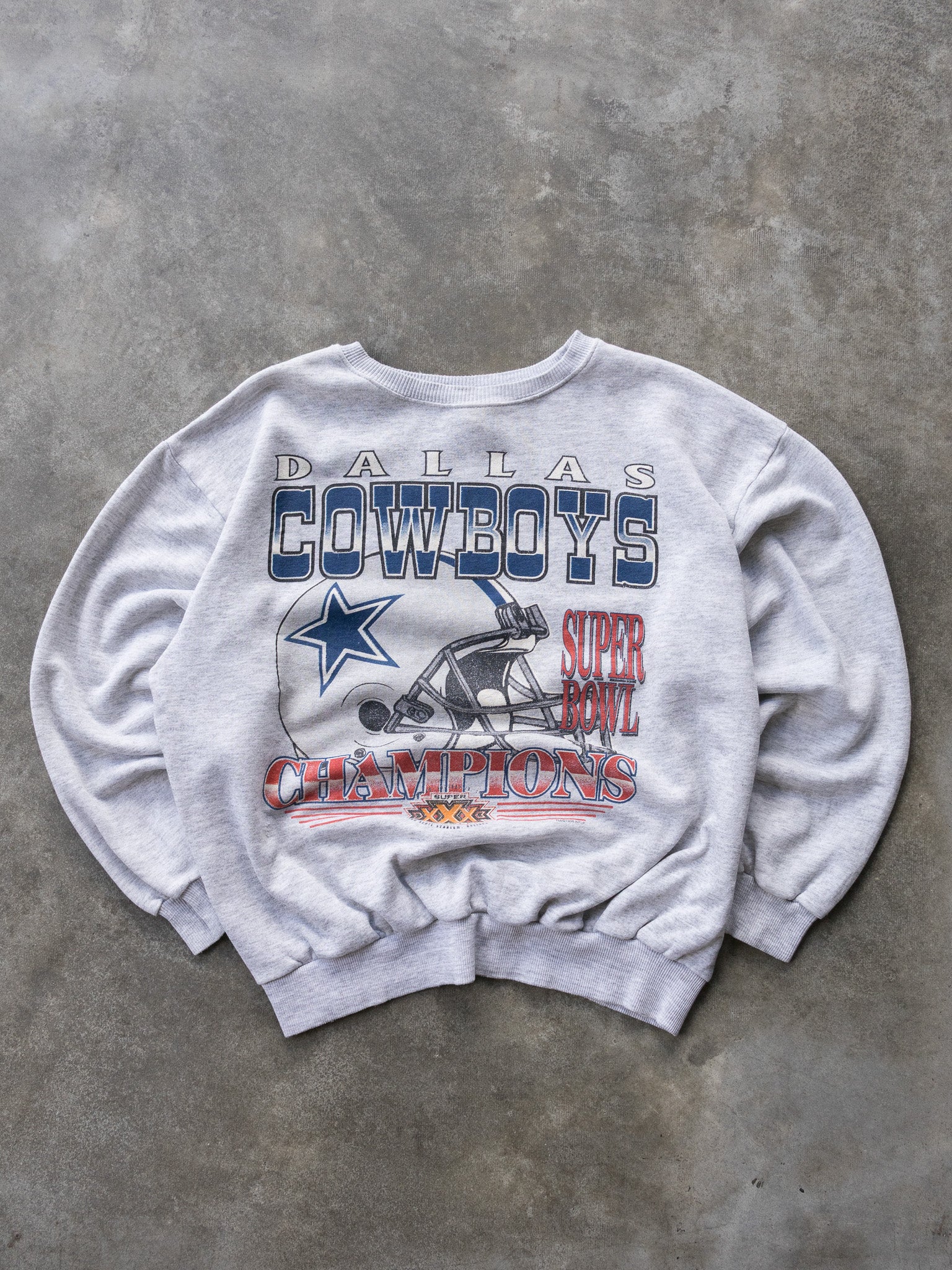 Vintage 1995 Grey Dallas Cowboys Super Bowl Champions Sweatshirt (L)