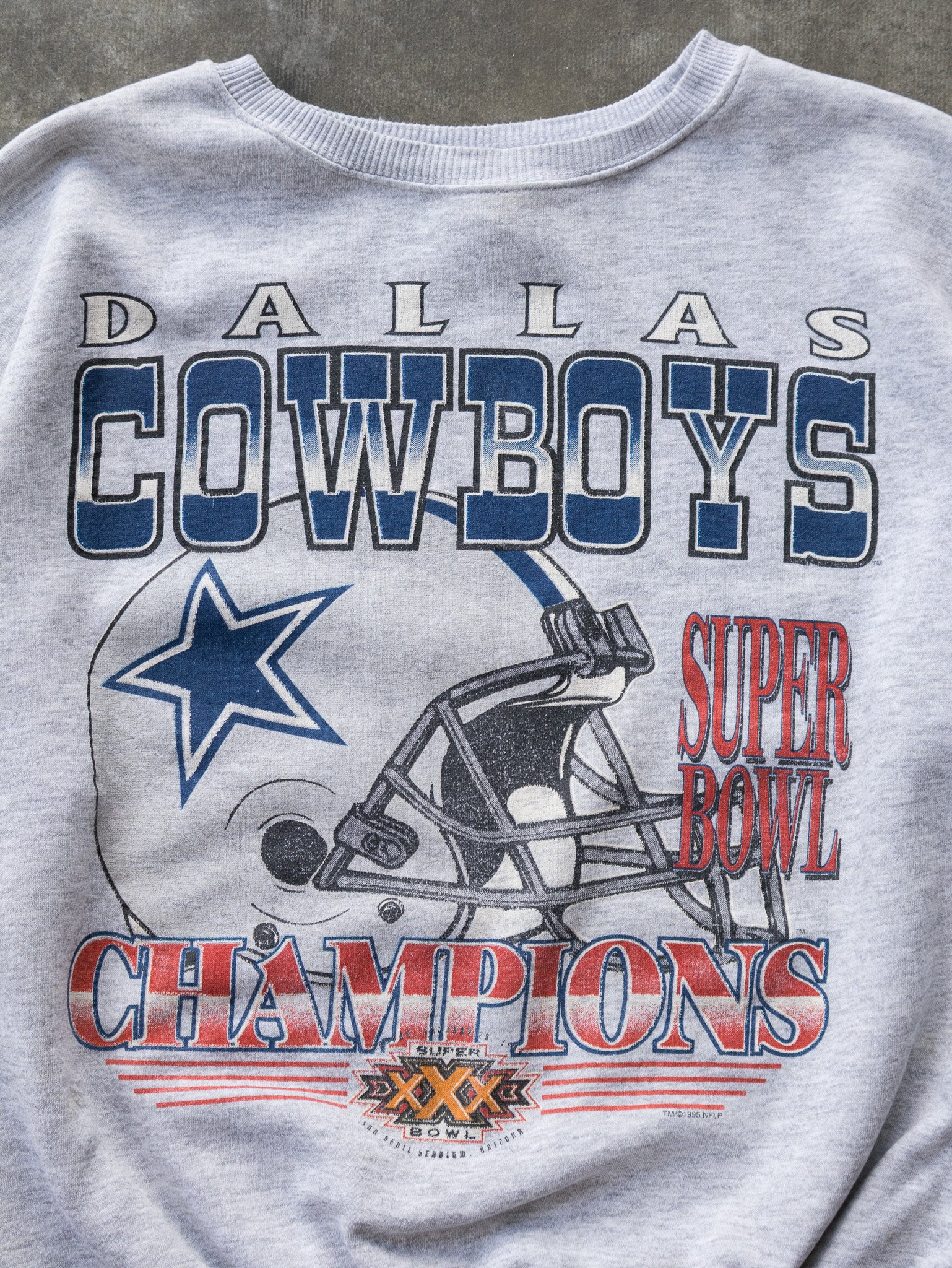 Vintage 1995 Grey Dallas Cowboys Super Bowl Champions Sweatshirt (L)