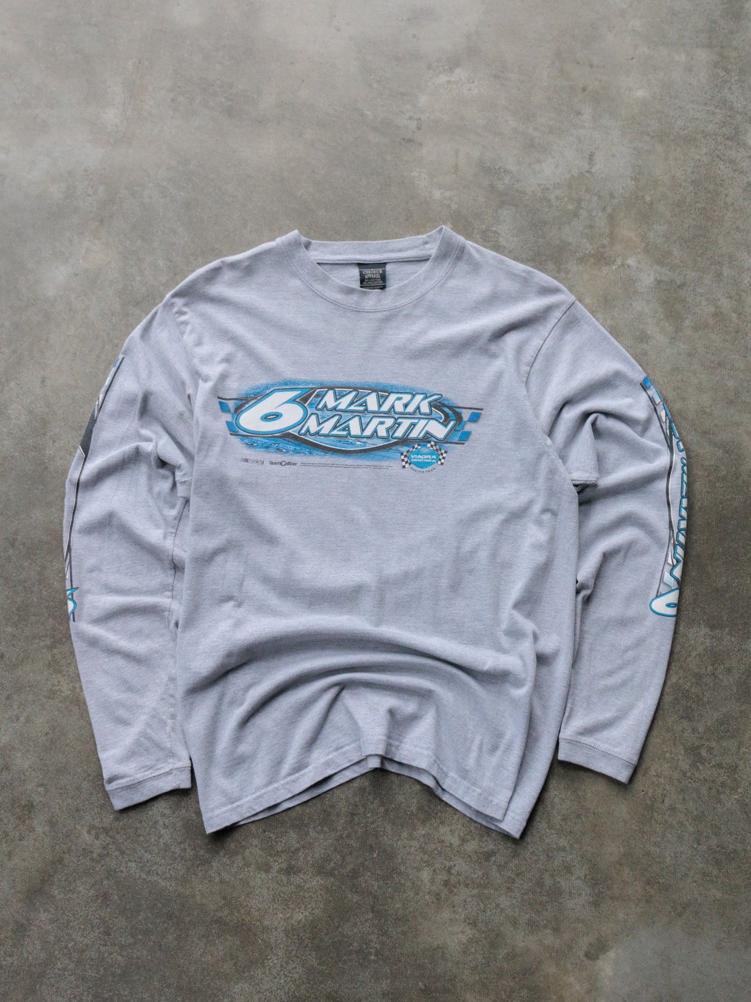 Vintage Grey NASCAR Mark Martin Long Sleeve (M)