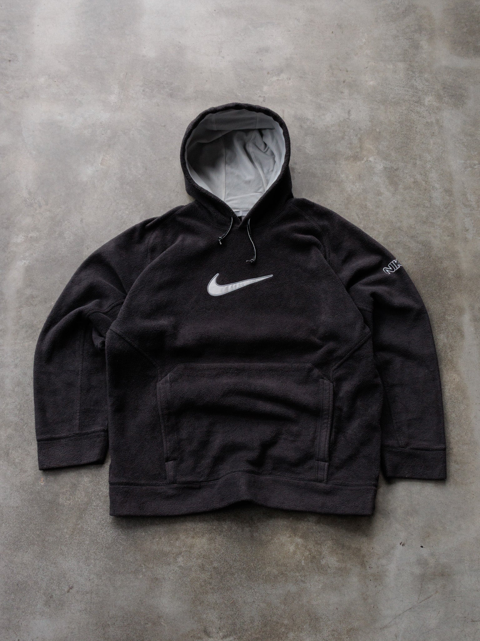 Vintage Black Nike Fleece Hoodie (M)