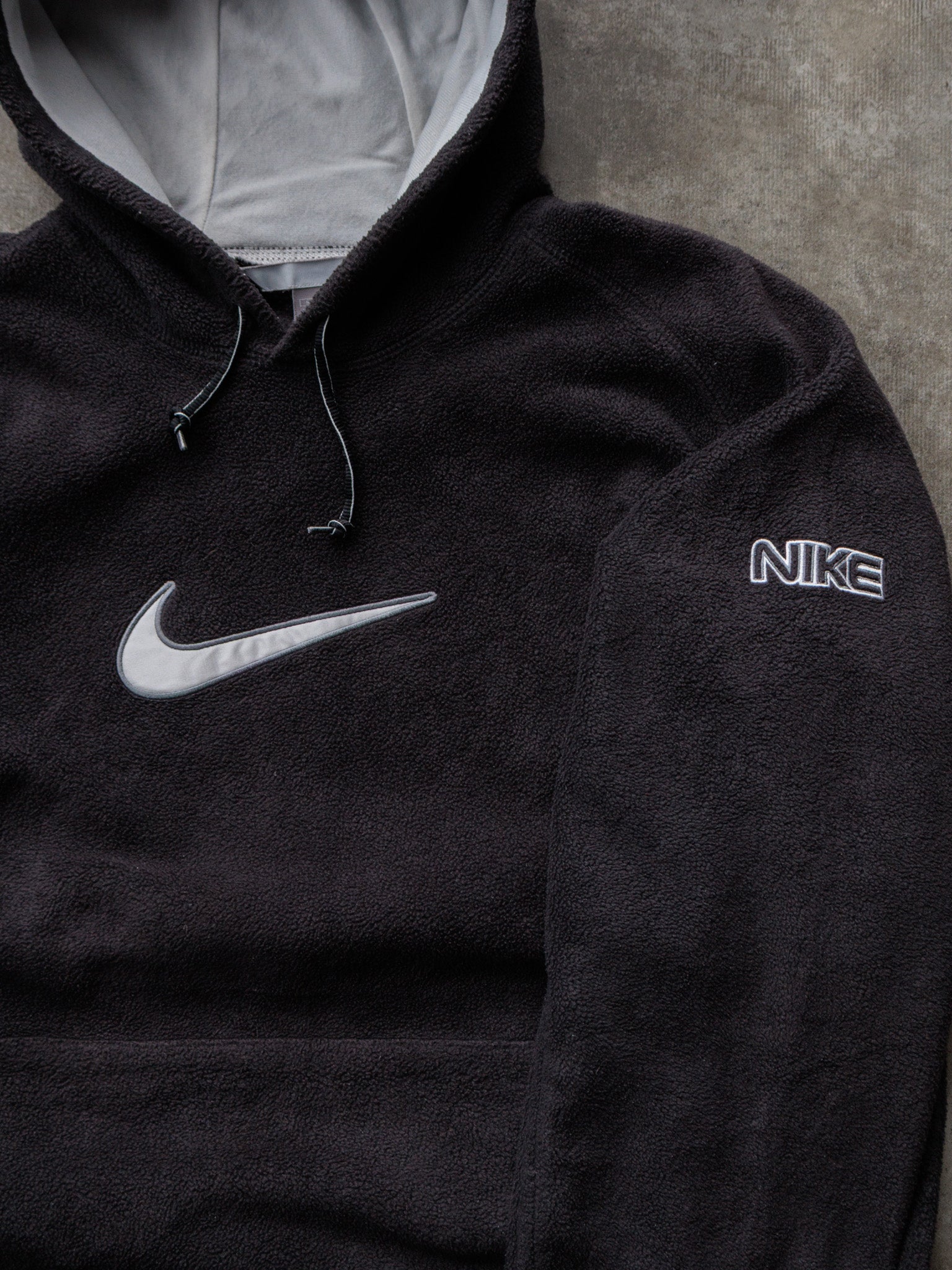 Vintage Black Nike Fleece Hoodie (M)