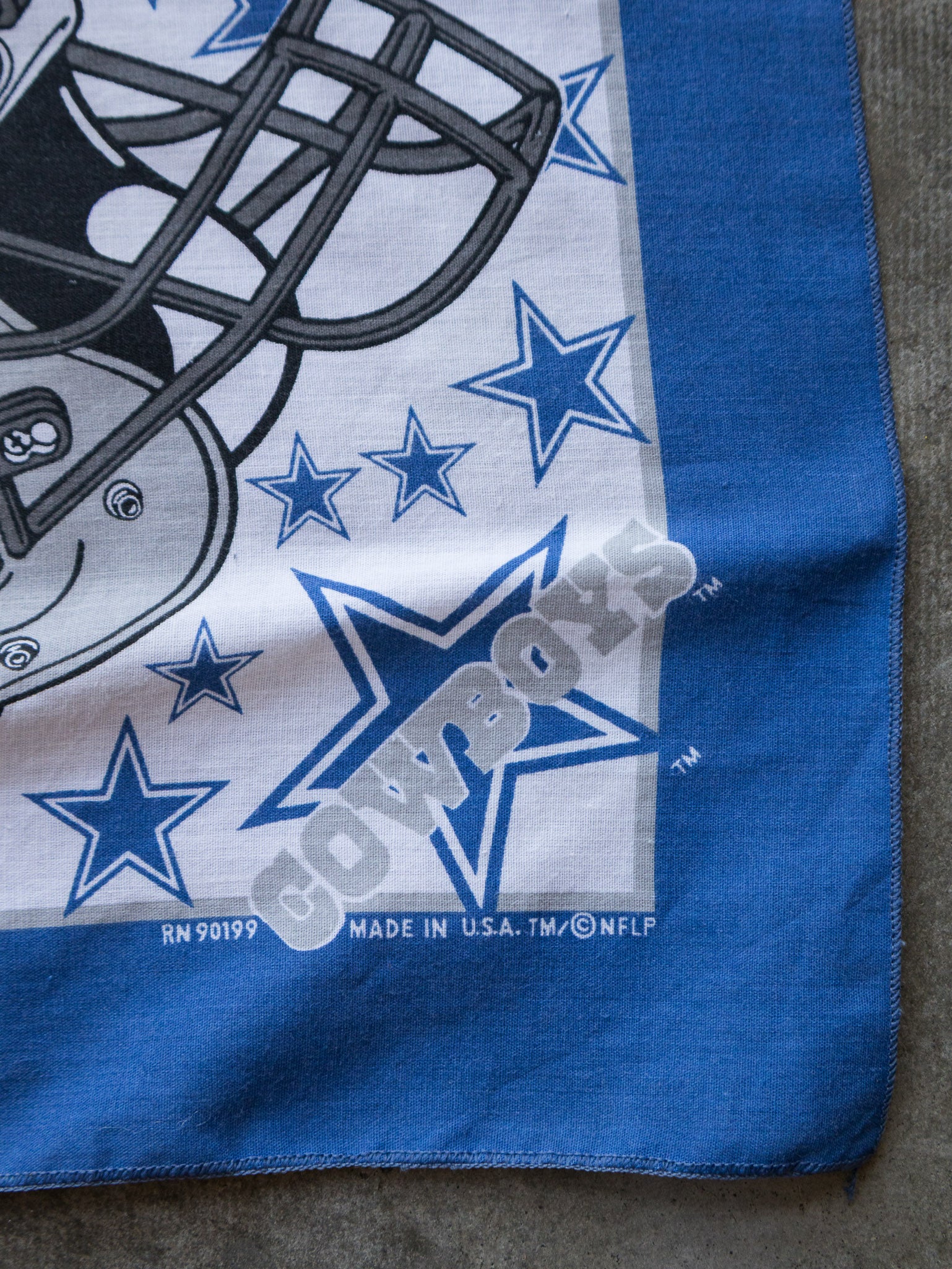 Vintage 1995 Blue & White Dallas Cowboys Bandana