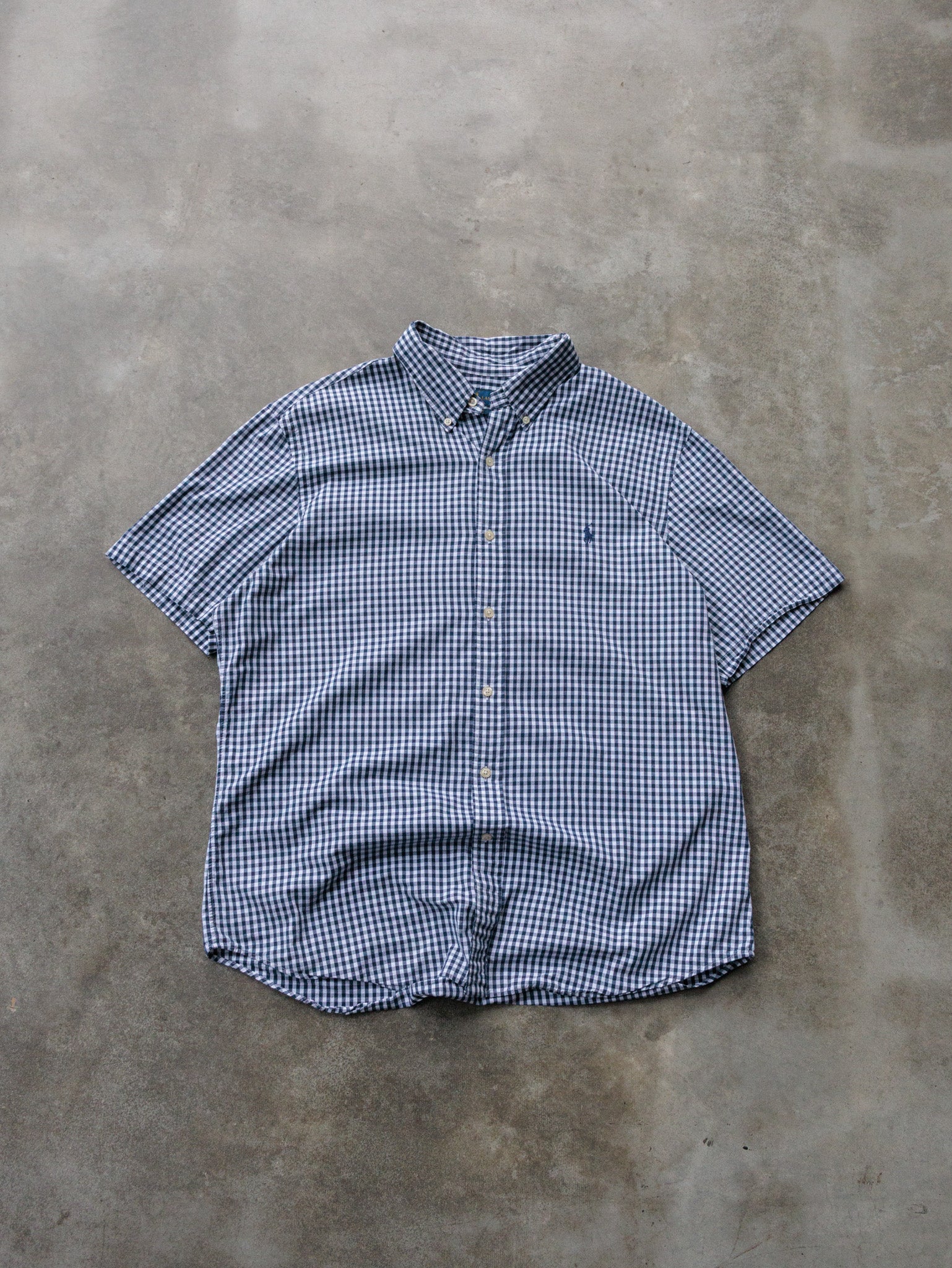 Vintage Navy Ralph Lauren Short Sleeve Shirt (XL)