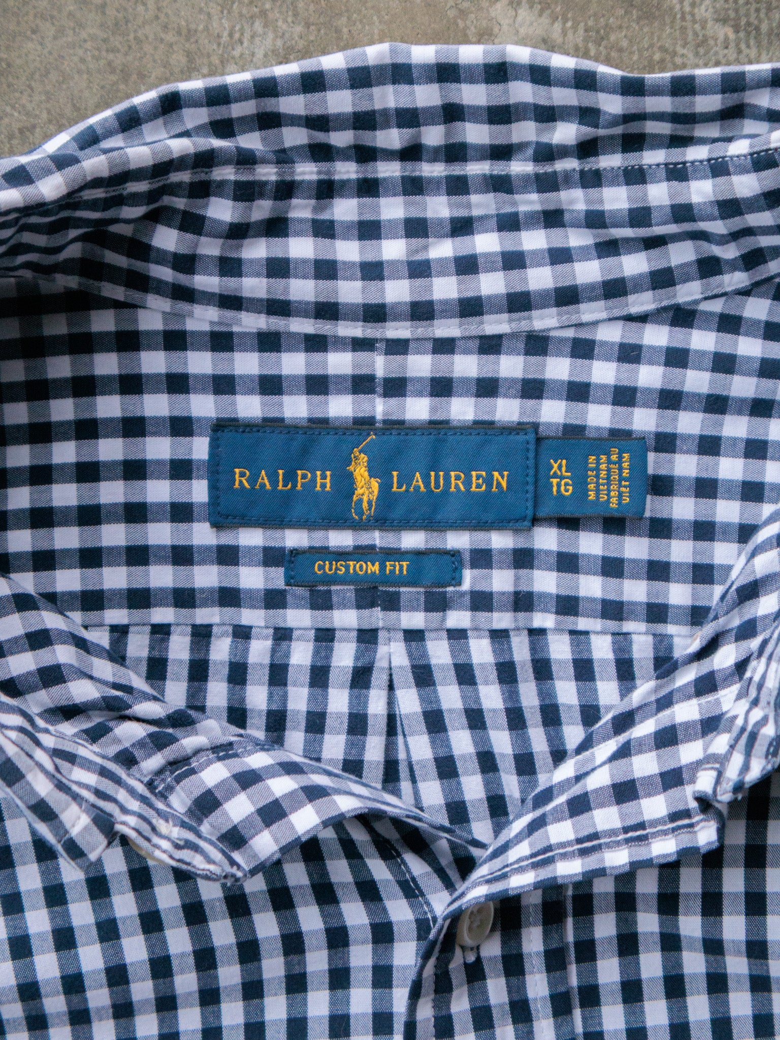 Vintage Navy Ralph Lauren Short Sleeve Shirt (XL)