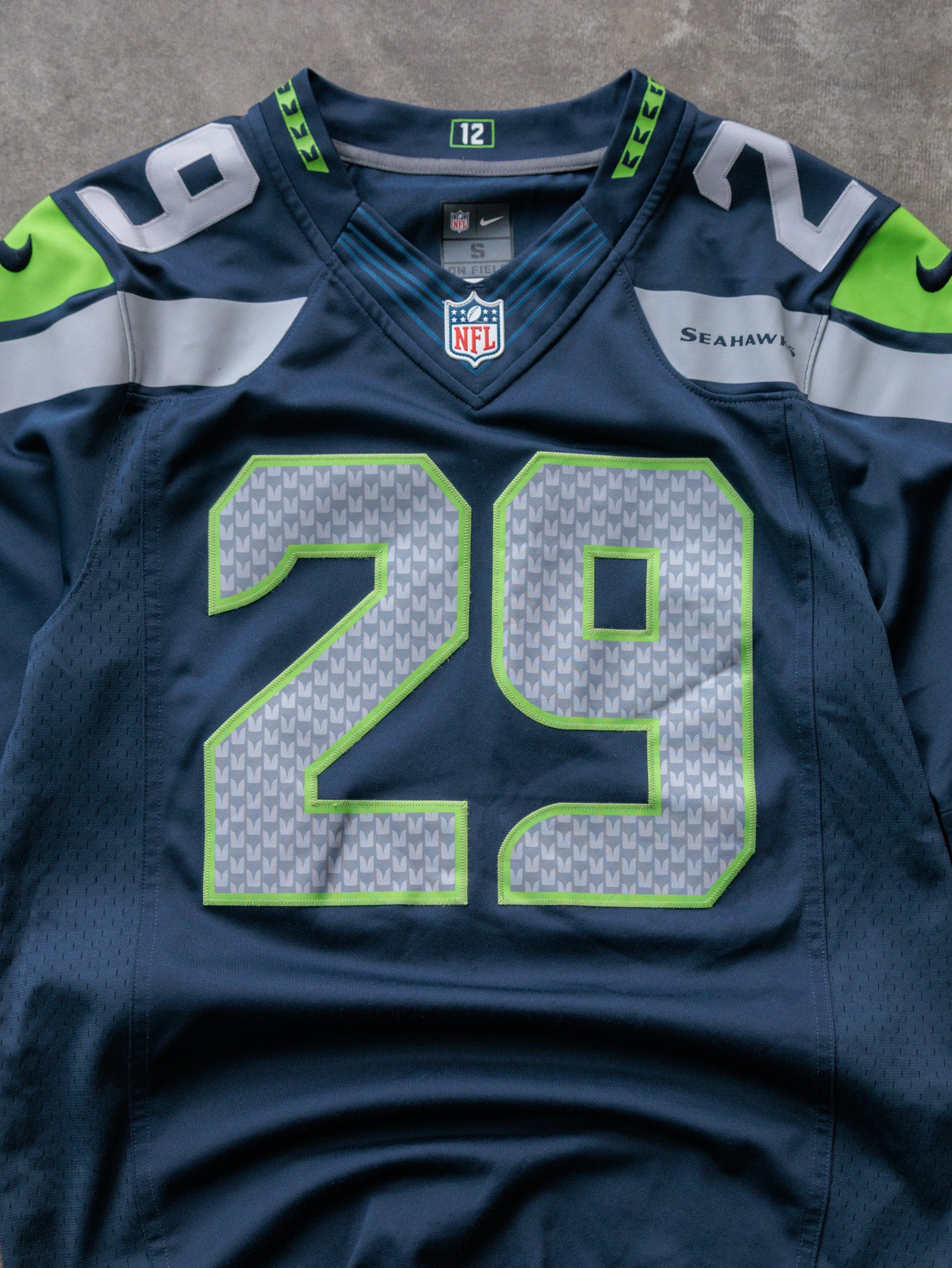 Navy Nike Seattle Seahawks Earl Thomas Jersey (S)