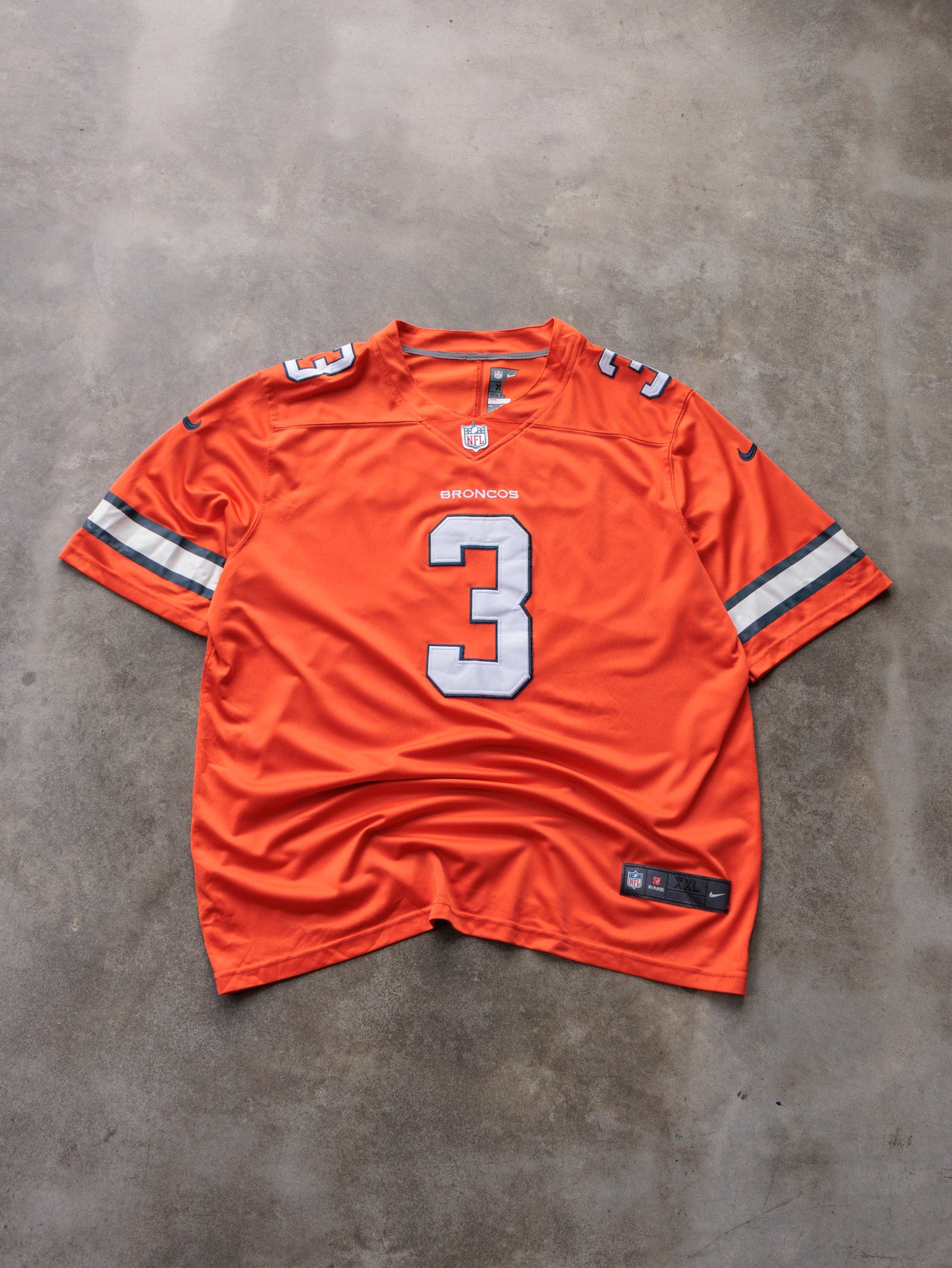 Orange Nike Denver Broncos Wilson Jersey (2XL)