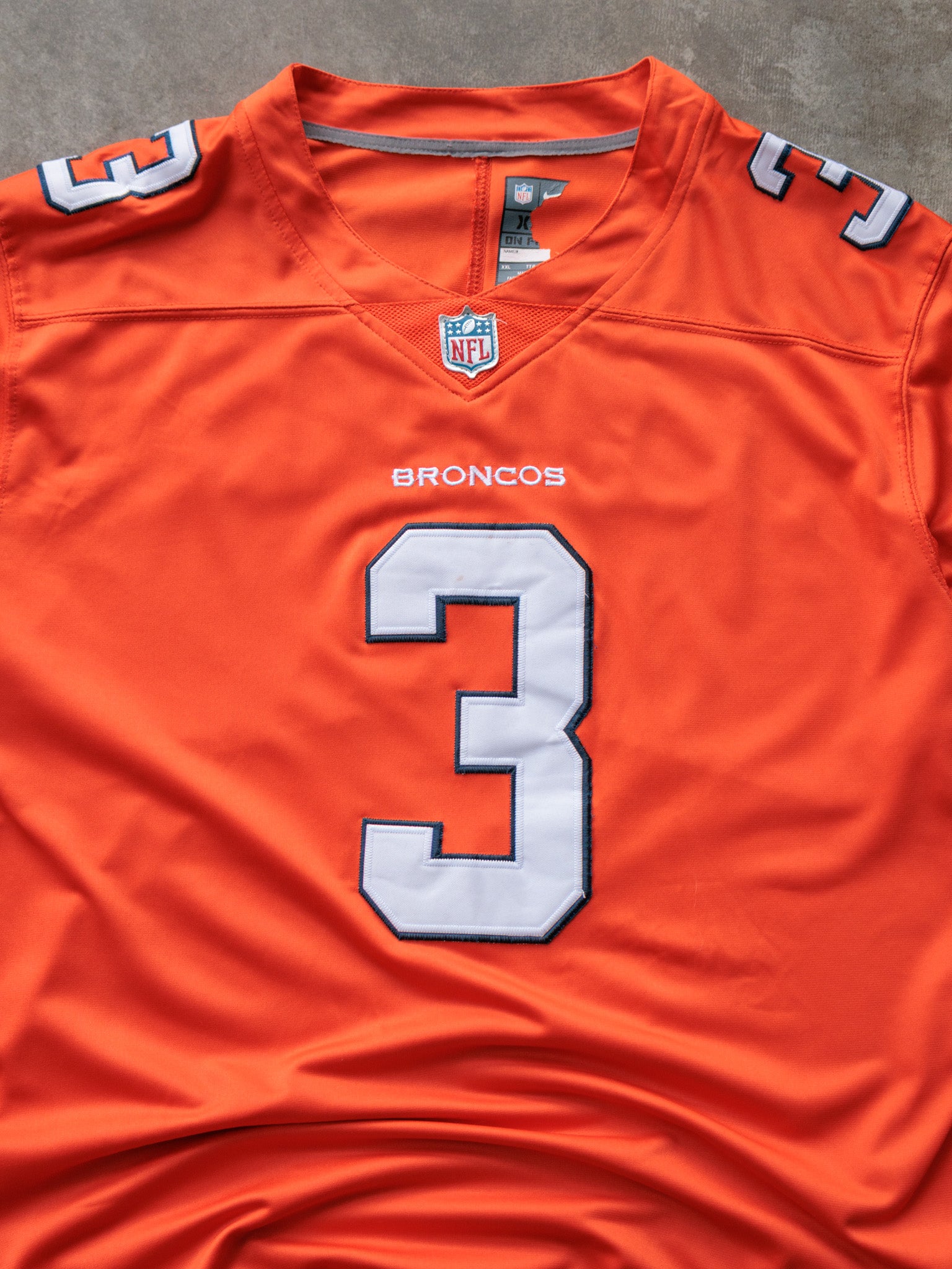 Orange Nike Denver Broncos Wilson Jersey (2XL)
