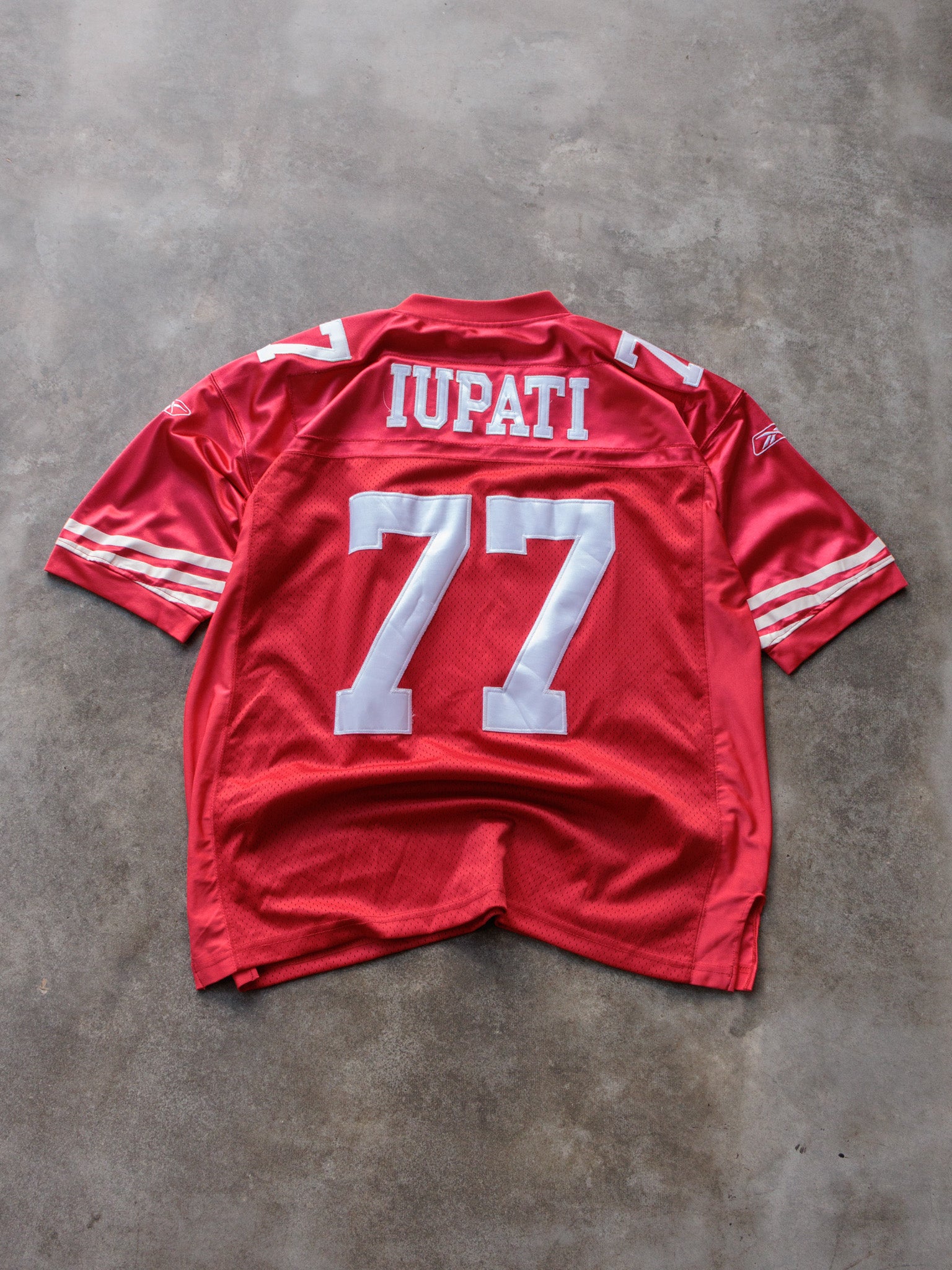 Vintage Red Reebok San Francisco 49ers Iupati Jersey (L)