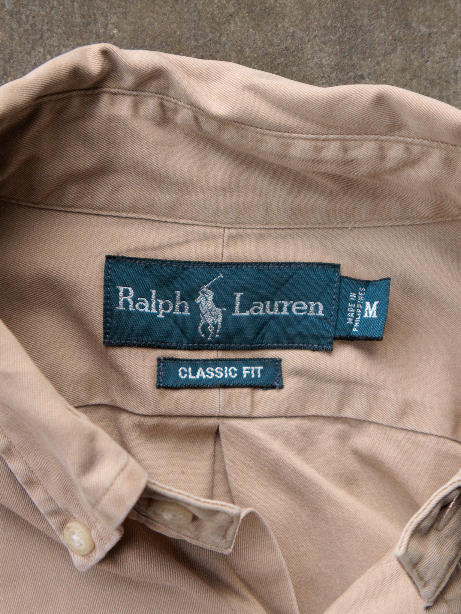 Vintage 00s Tan Ralph Lauren Shirt (M)