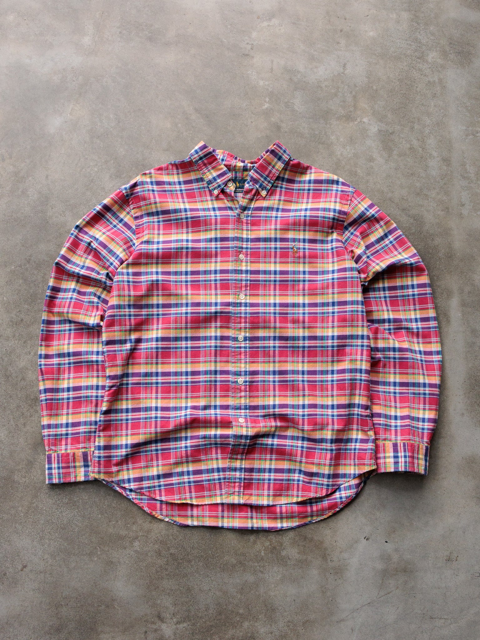 Vintage 00s Pink Ralph Lauren Plaid Shirt (XL)