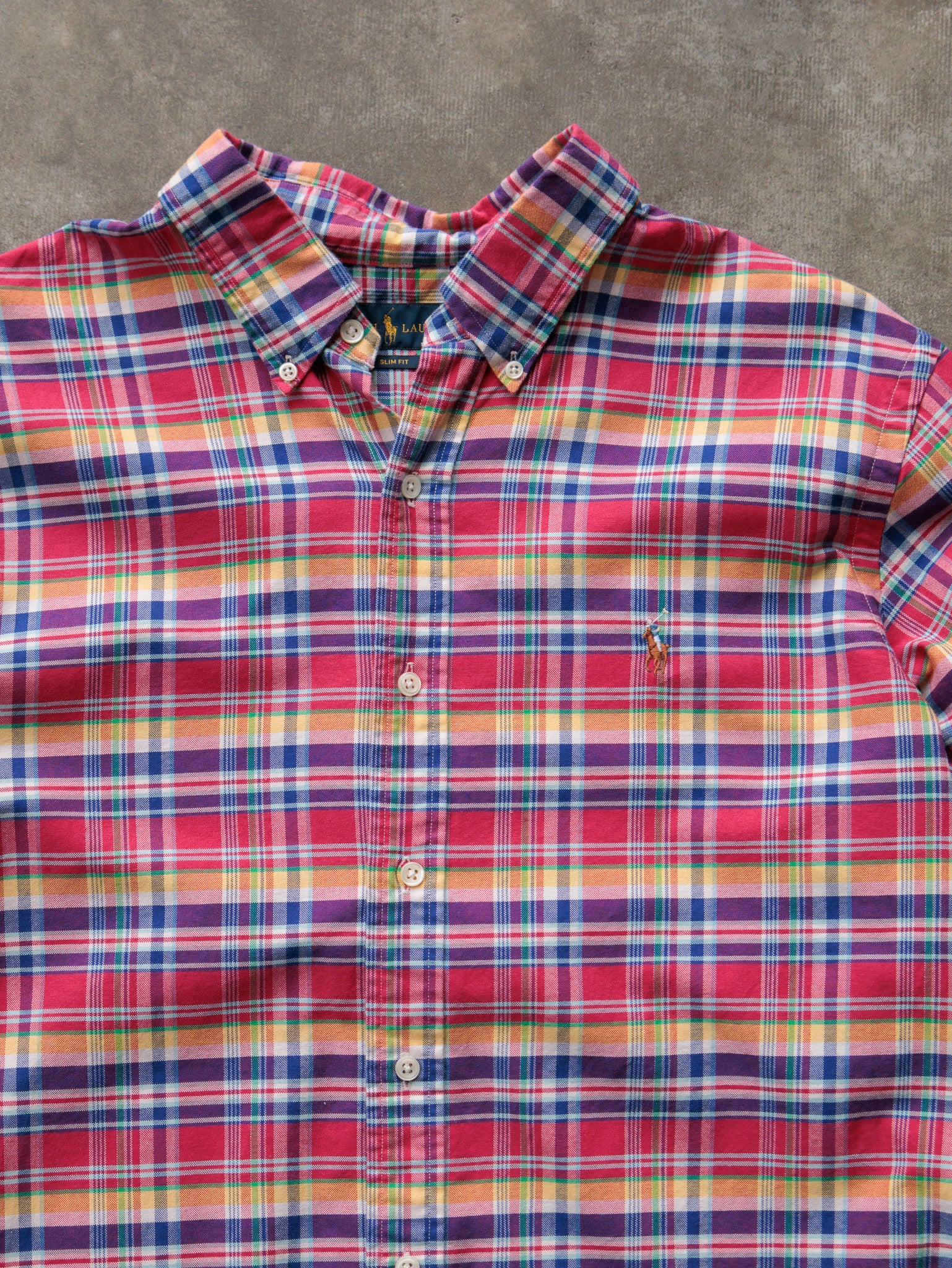 Vintage 00s Pink Ralph Lauren Plaid Shirt (XL)