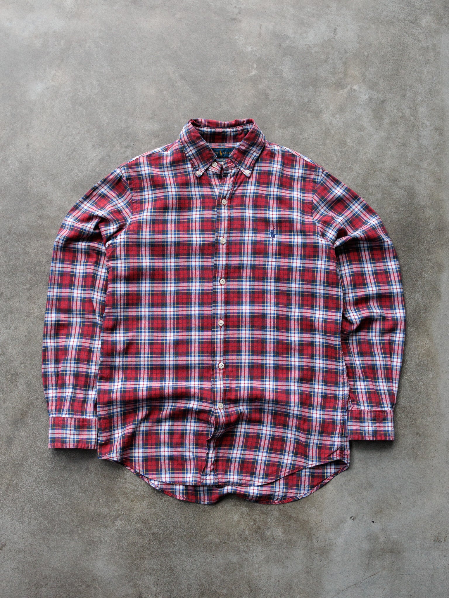 Vintage Red Ralph Lauren Flannel Shirt (S)