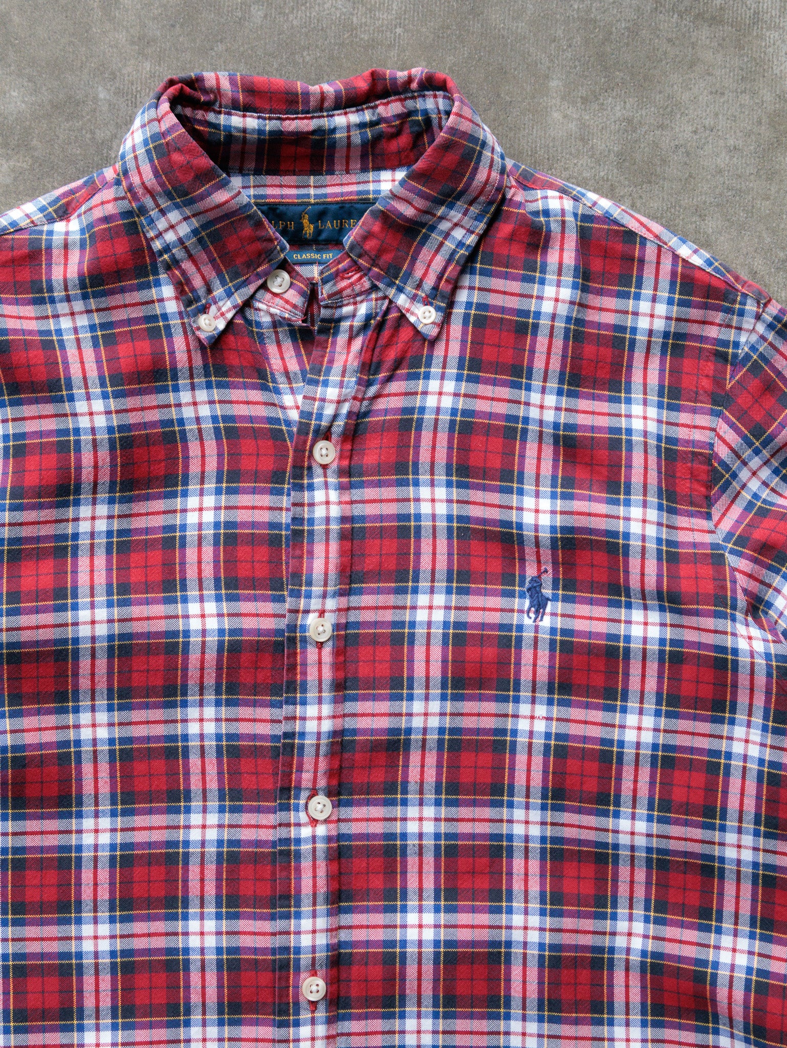 Vintage Red Ralph Lauren Flannel Shirt (S)
