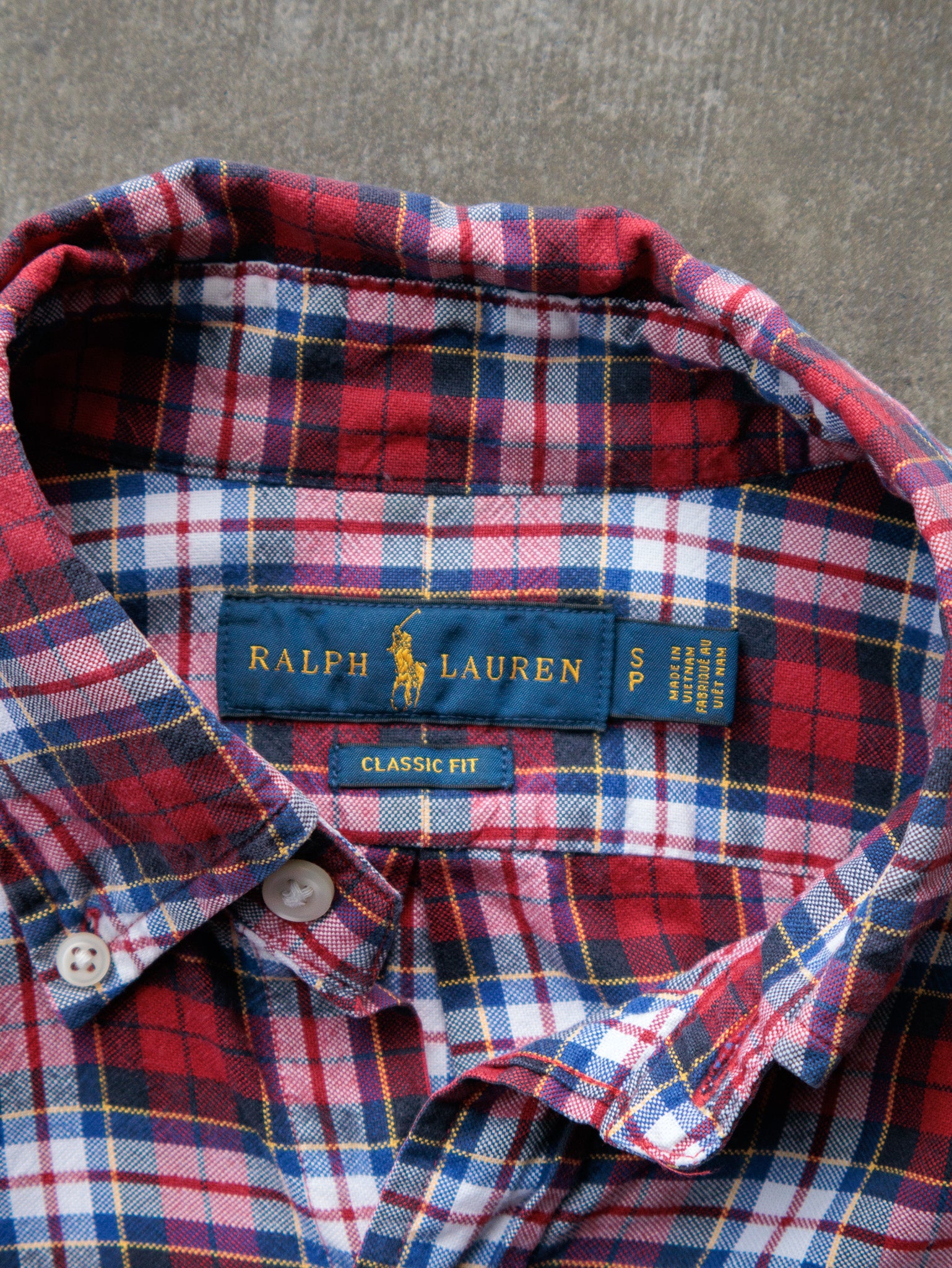 Vintage Red Ralph Lauren Flannel Shirt (S)
