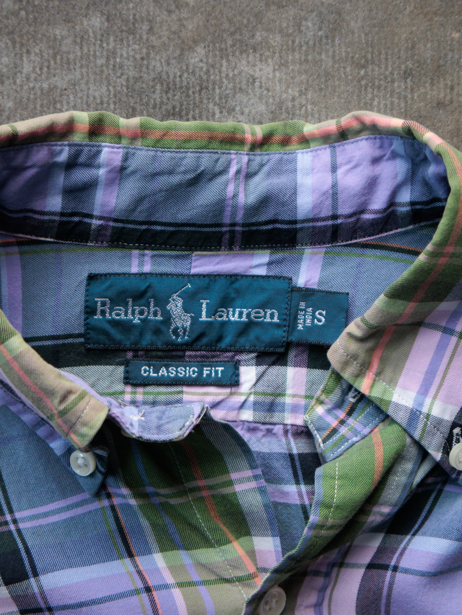 Vintage Green Ralph Lauren Plaid Shirt (S)