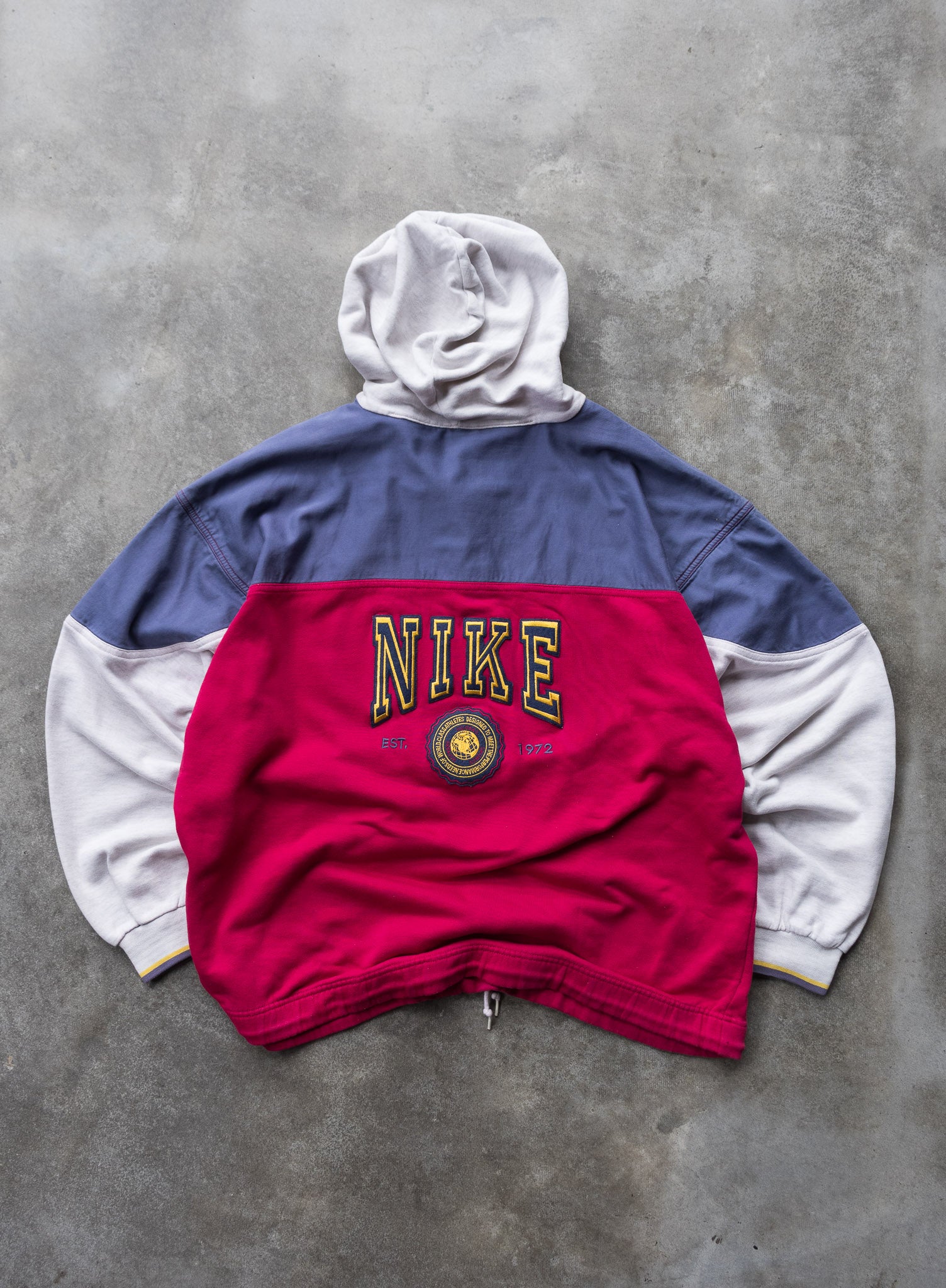 Vintage 90s Red & Blue Nike Hoodie (L)