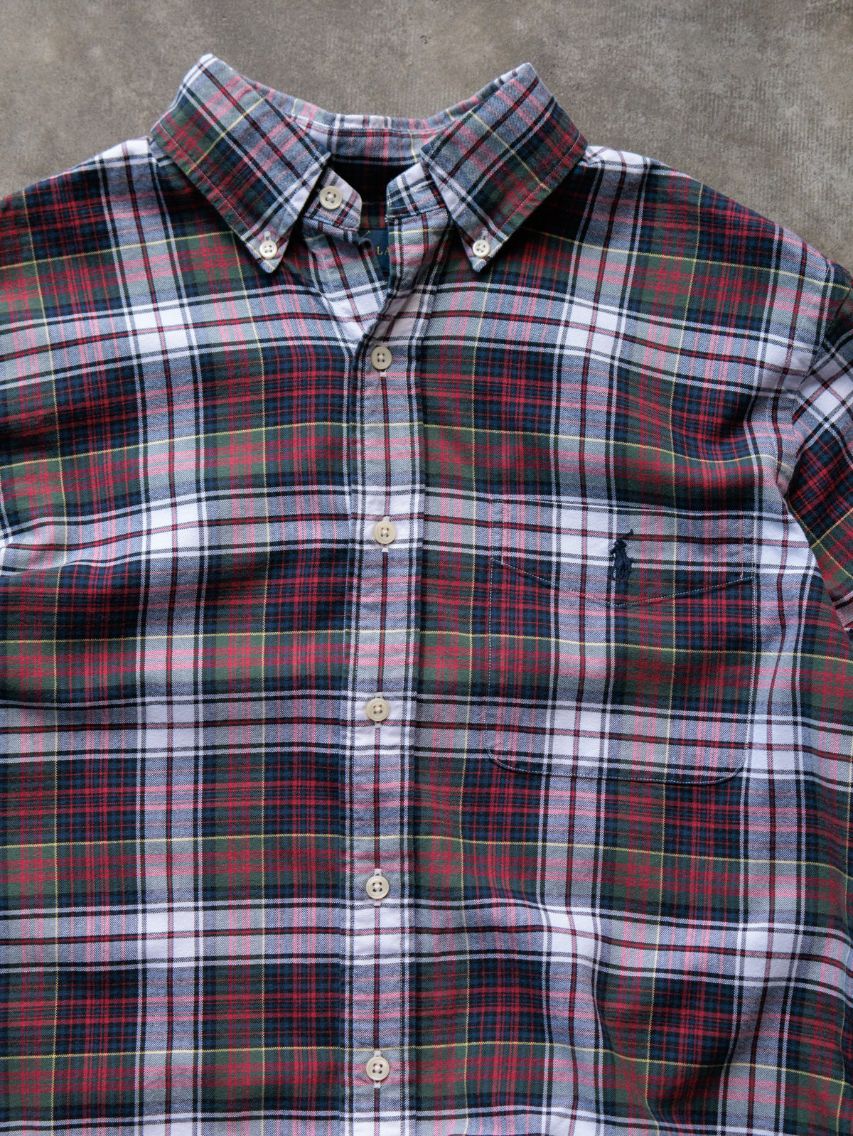 Vintage Grey Tartan Ralph Lauren Shirt (S)
