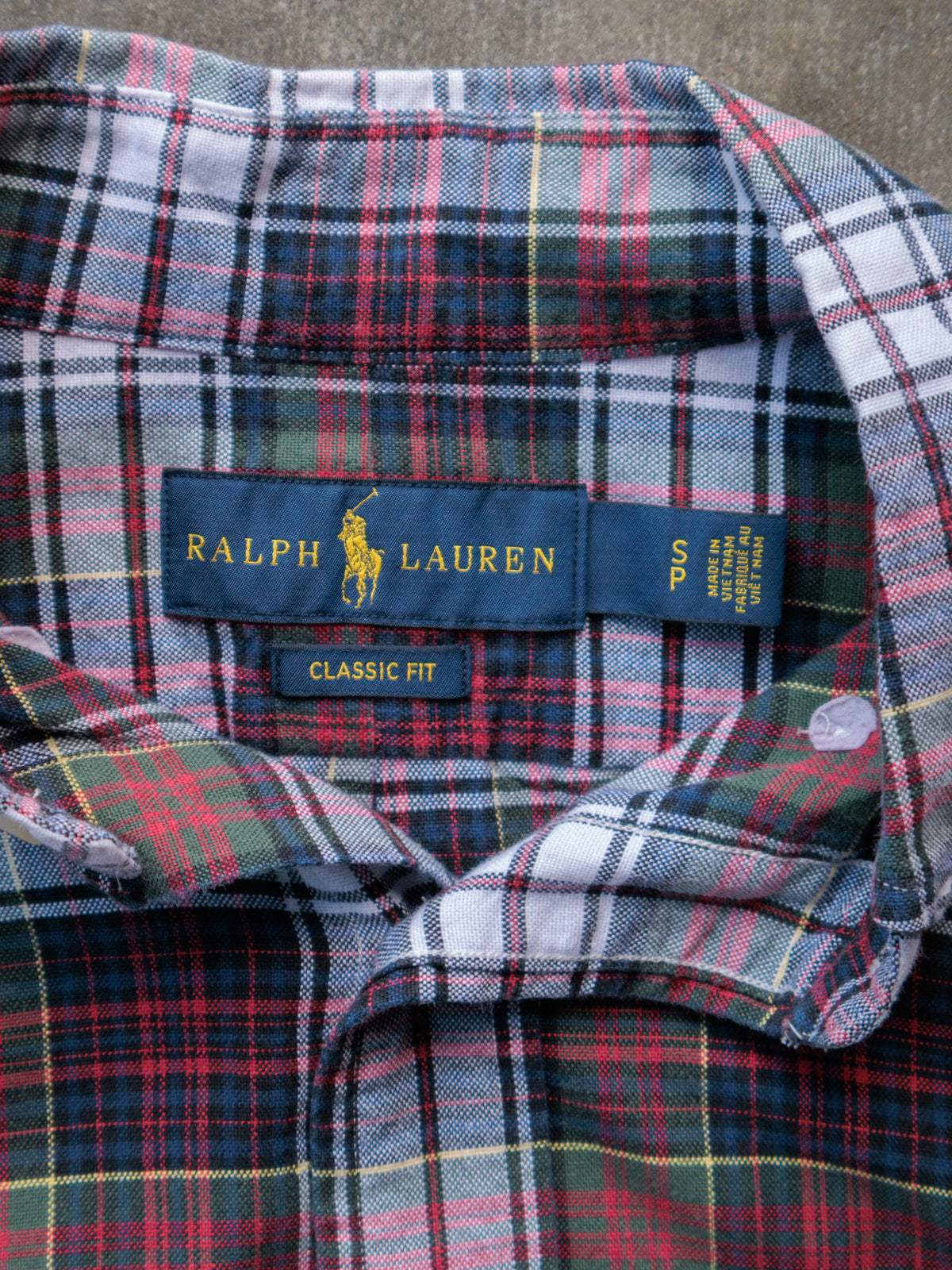 Vintage Grey Tartan Ralph Lauren Shirt (S)