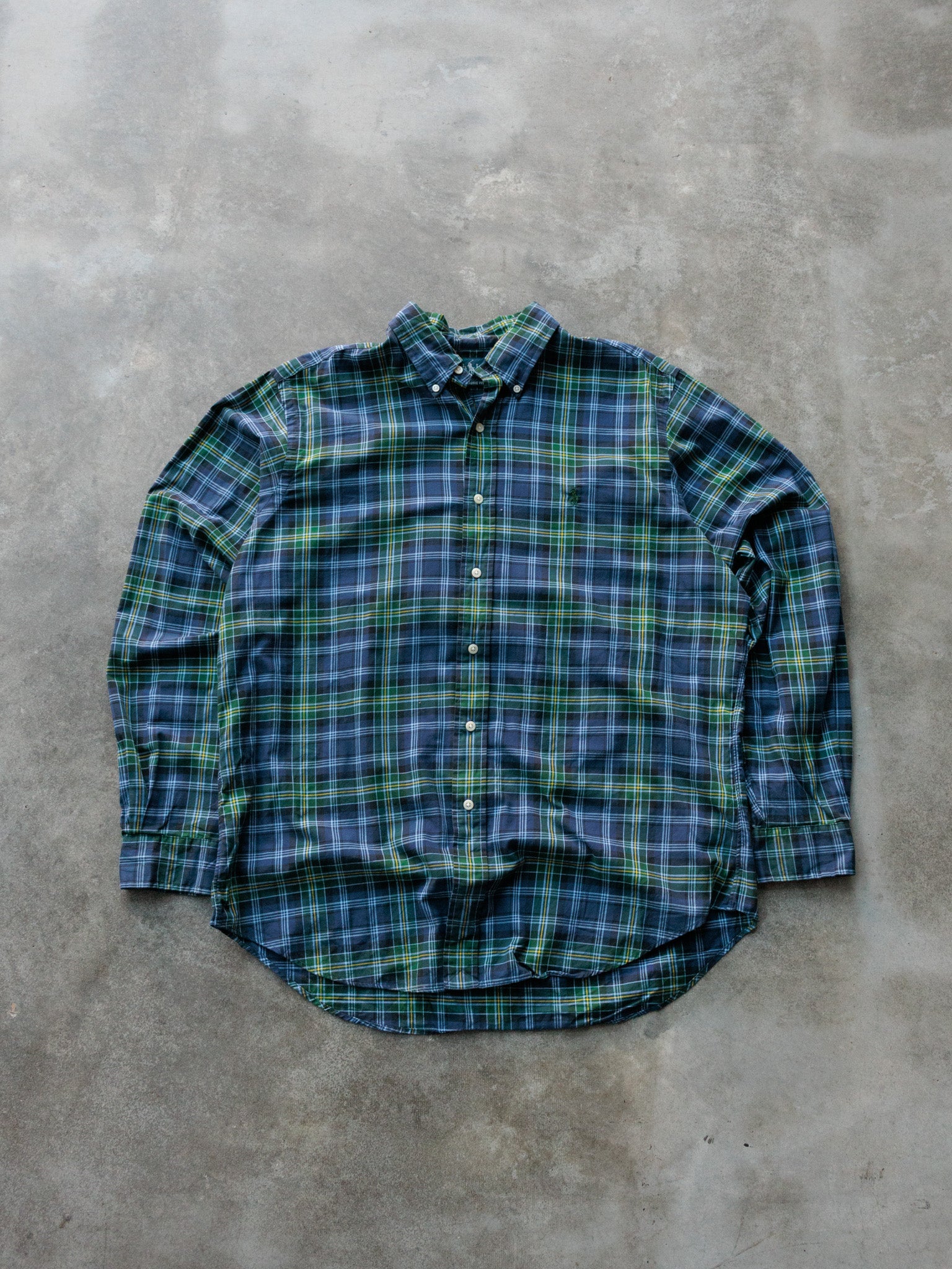 Vintage 00s Green Plaid Ralph Lauren Shirt (L)