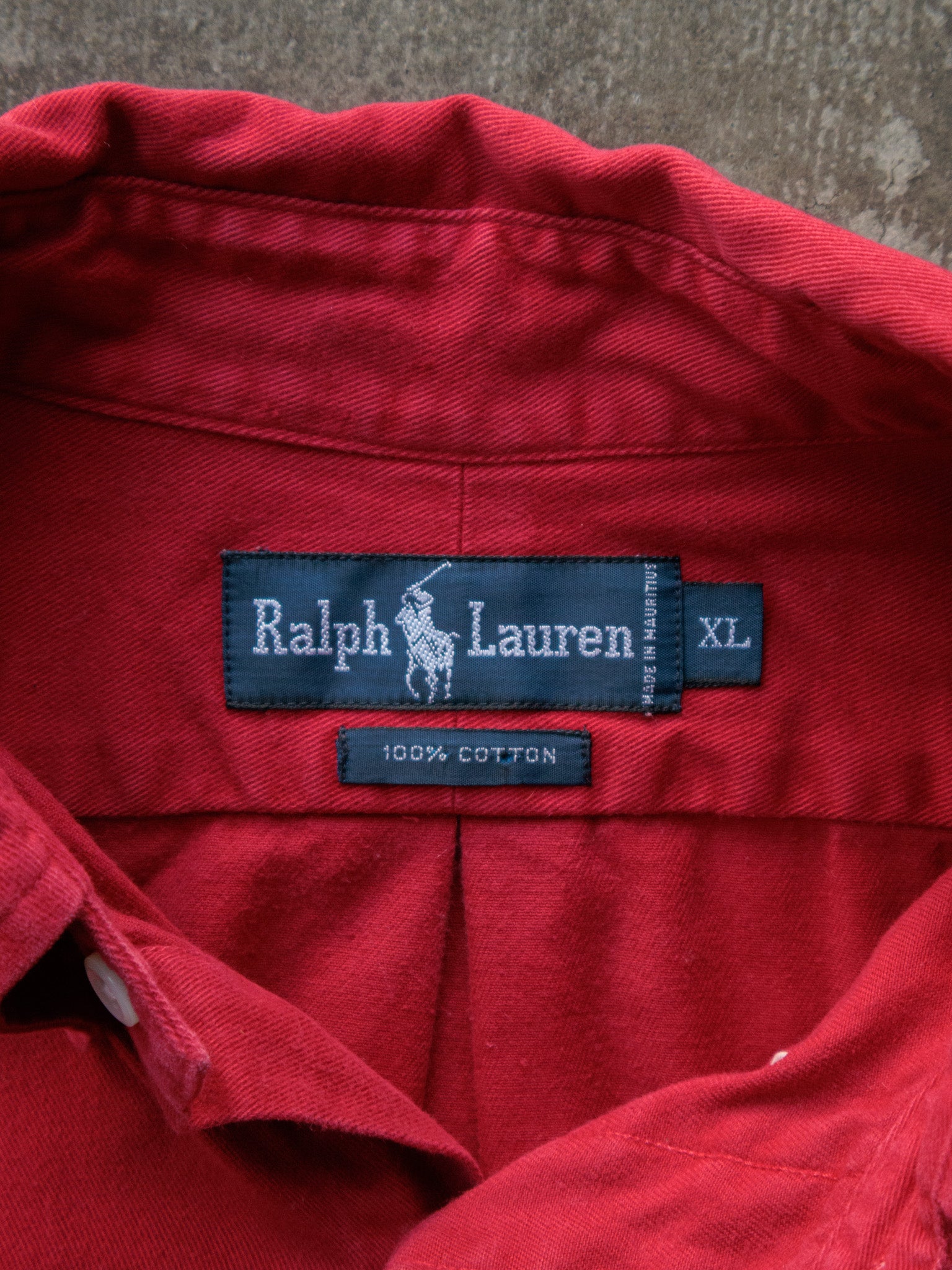 Vintage Red Ralph Lauren Shirt (XL)