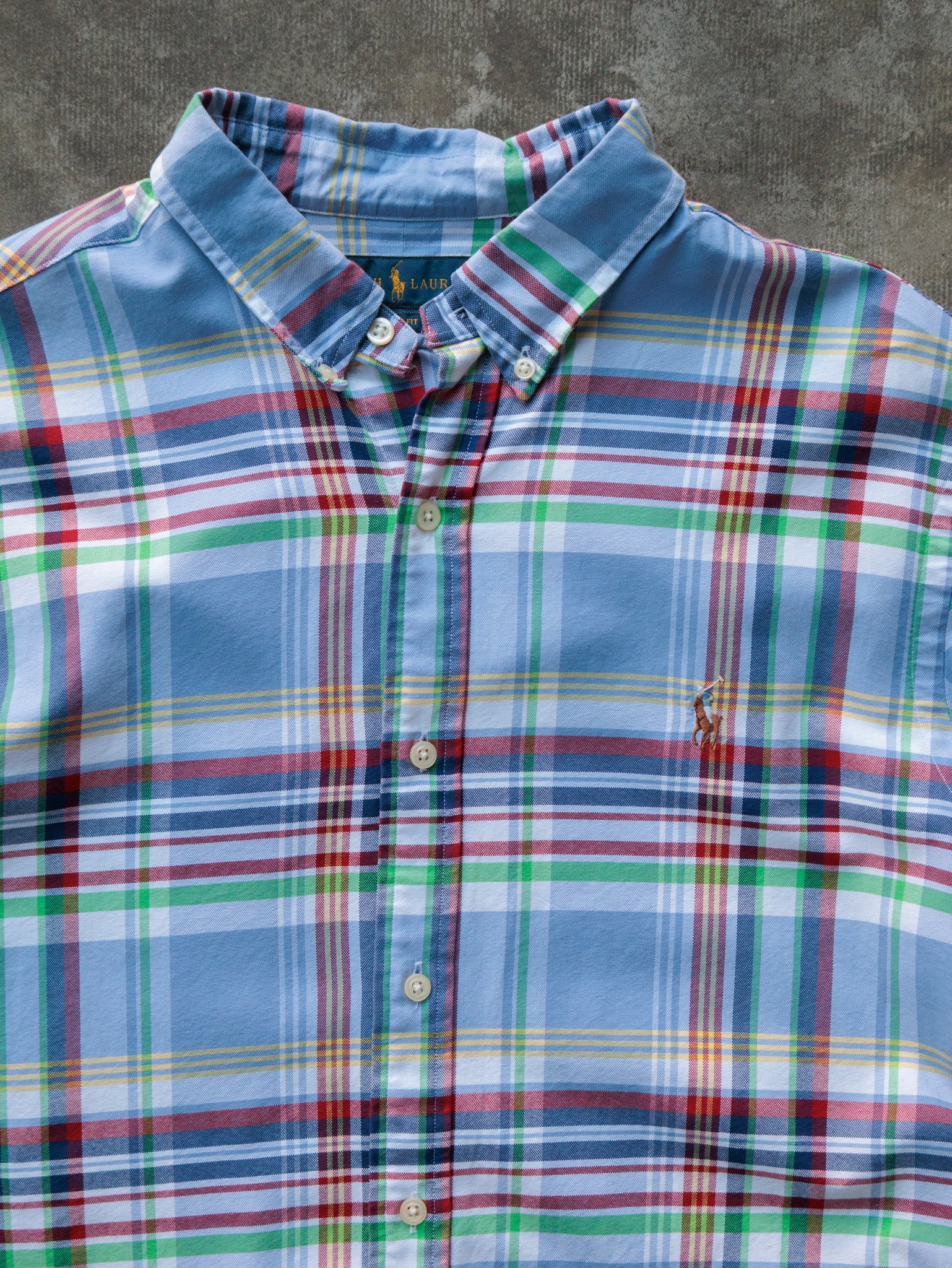 Blue Plaid Ralph Lauren Shirt (L)